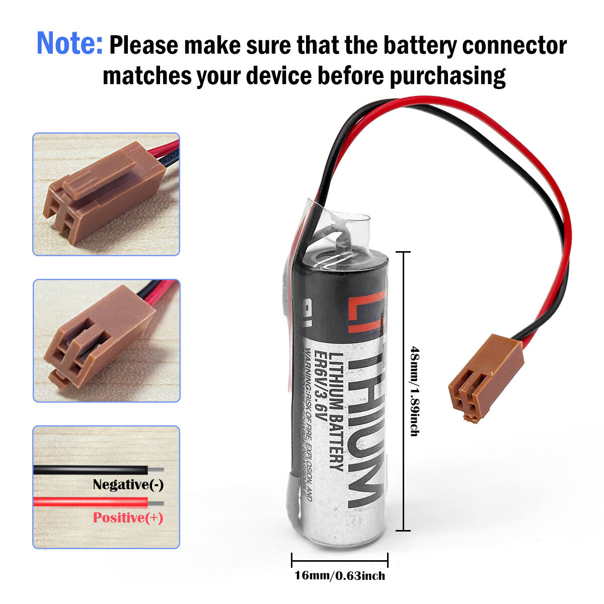 3.6V Primary Battery ER3V ER4V ER17330 ER6V ER17500 for PLC CNC Datachip Backup