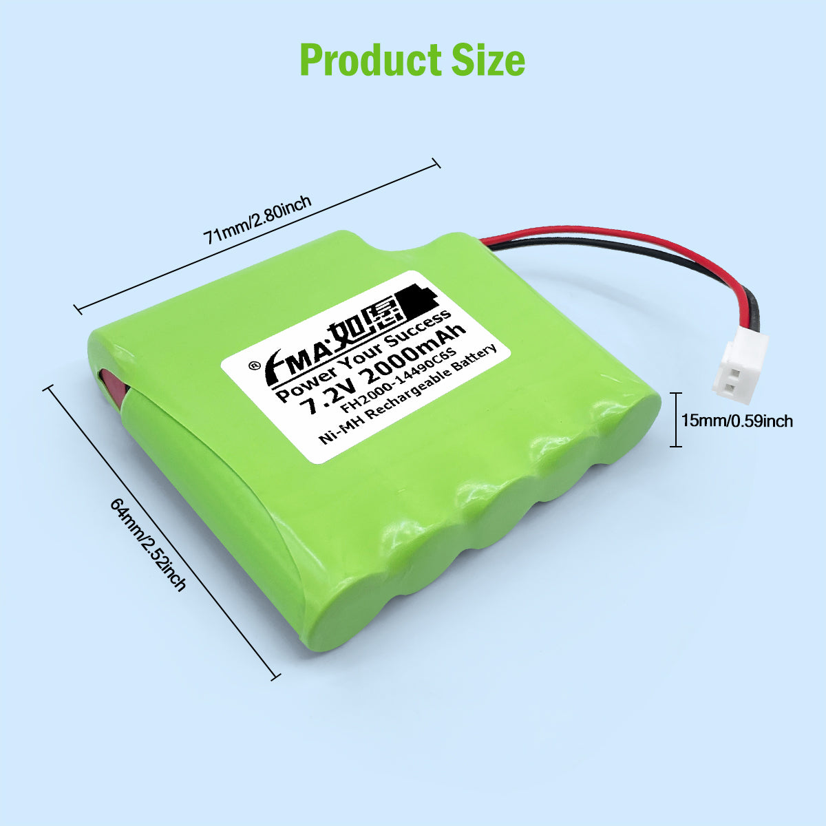 Neuromuscular Stimulator A1B DK7-088-0200 Globus MyStim 130AAM6GMX P/N: 300241 7.2v 0.6-2Ah Ni-Cd Ni-MH Battery
