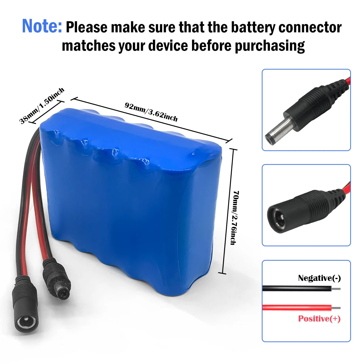 FMA 18V 22.2V 25.2V 29.6V 33.3V 36V 3500mAh Li-ion Rechargeable Battery Pack for Portable Test Device Electronic Toys