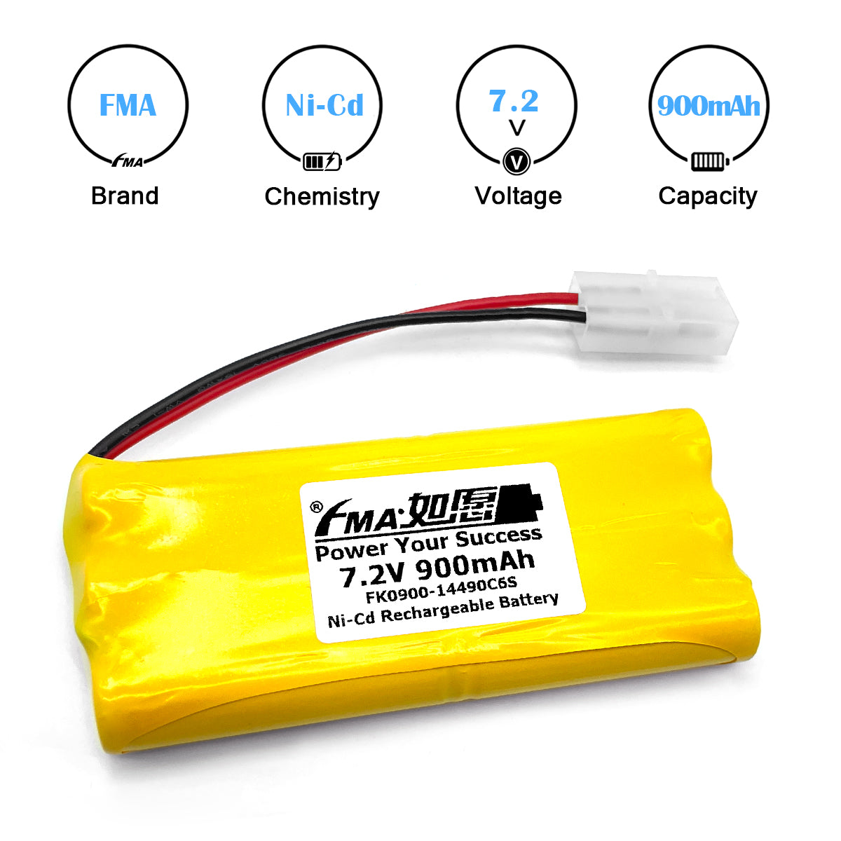 Ni-MH Ni-Cd 7.2V 0.6-2Ah battery for Remote Control Racing Model car Voice toy