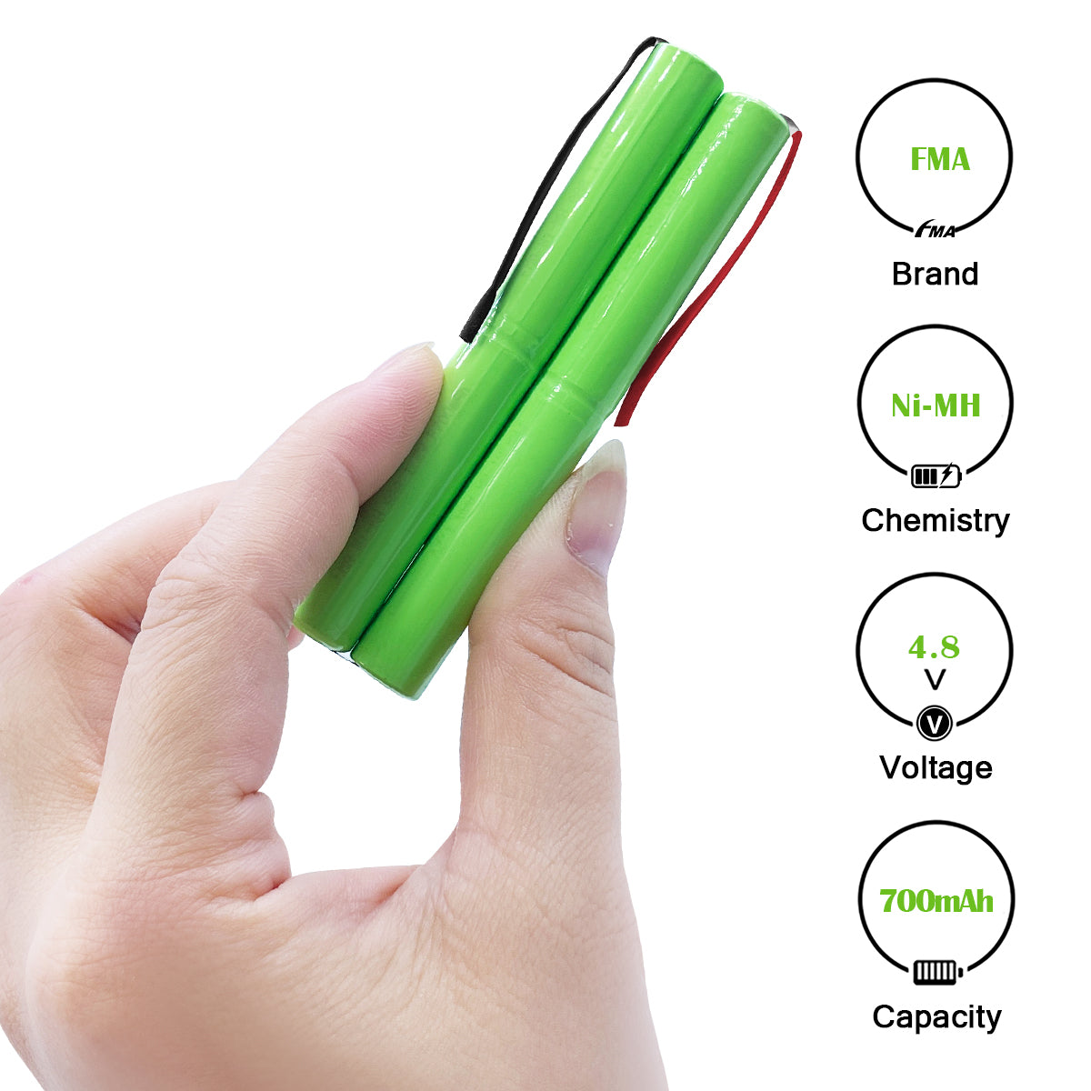 FMA Battery Ni-MH battery 10440C4SH 4.8V 700mAh-Parameters
