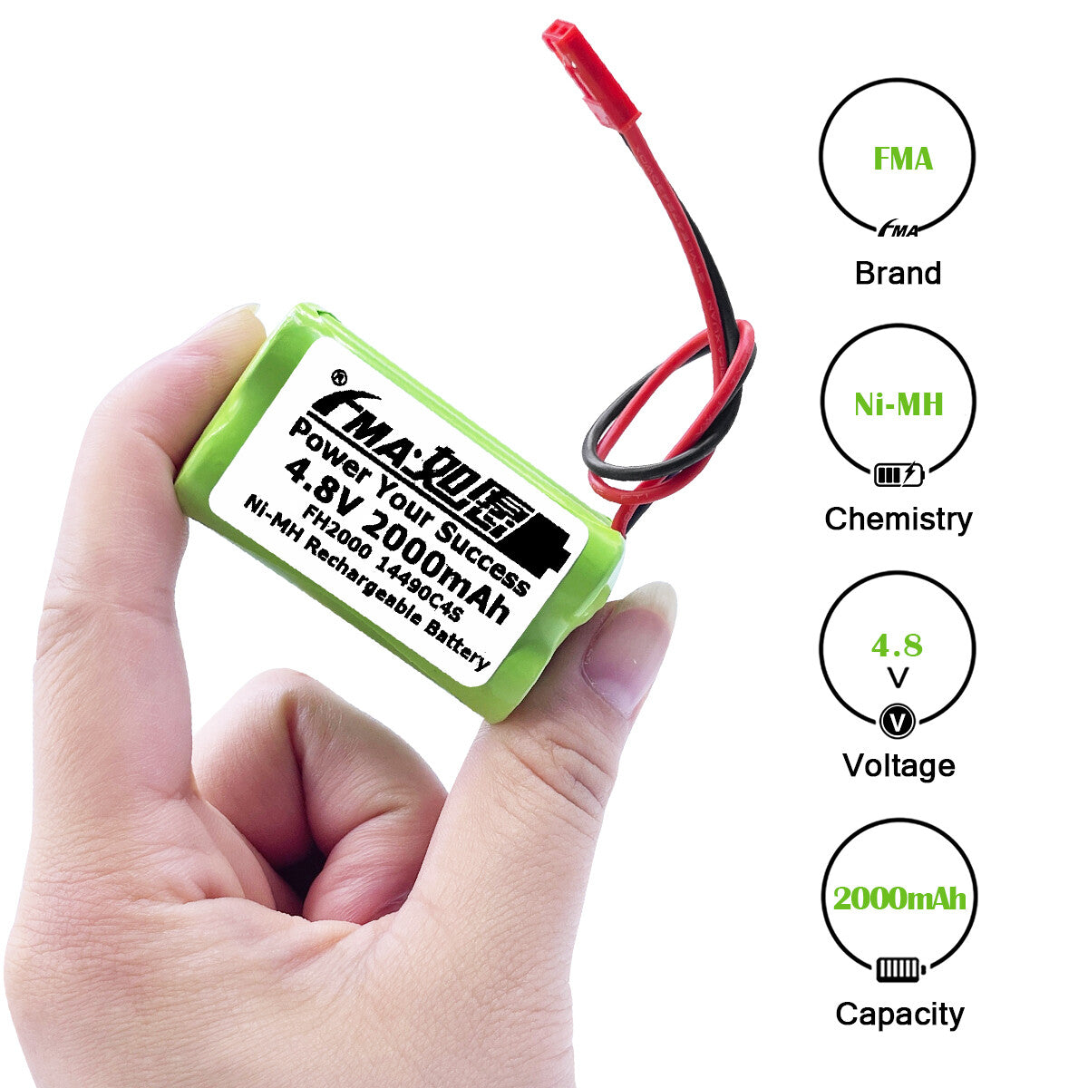 Electric Screw Driver LED Light Trimmer Ziver202 Ni-MH 4.8v 0.6-2Ah Rechargeable Battery