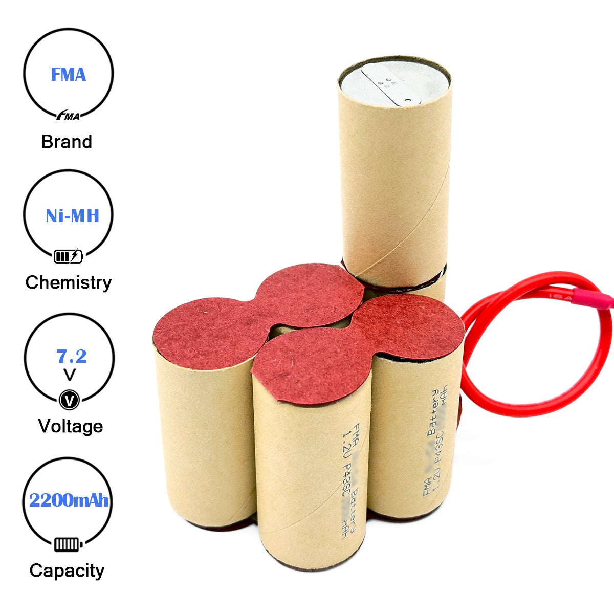 7.2V Ni-MH/Ni-Cd Battery for Cordless Drill Screwdriver Power Tools N40 (1200-3000mAh)