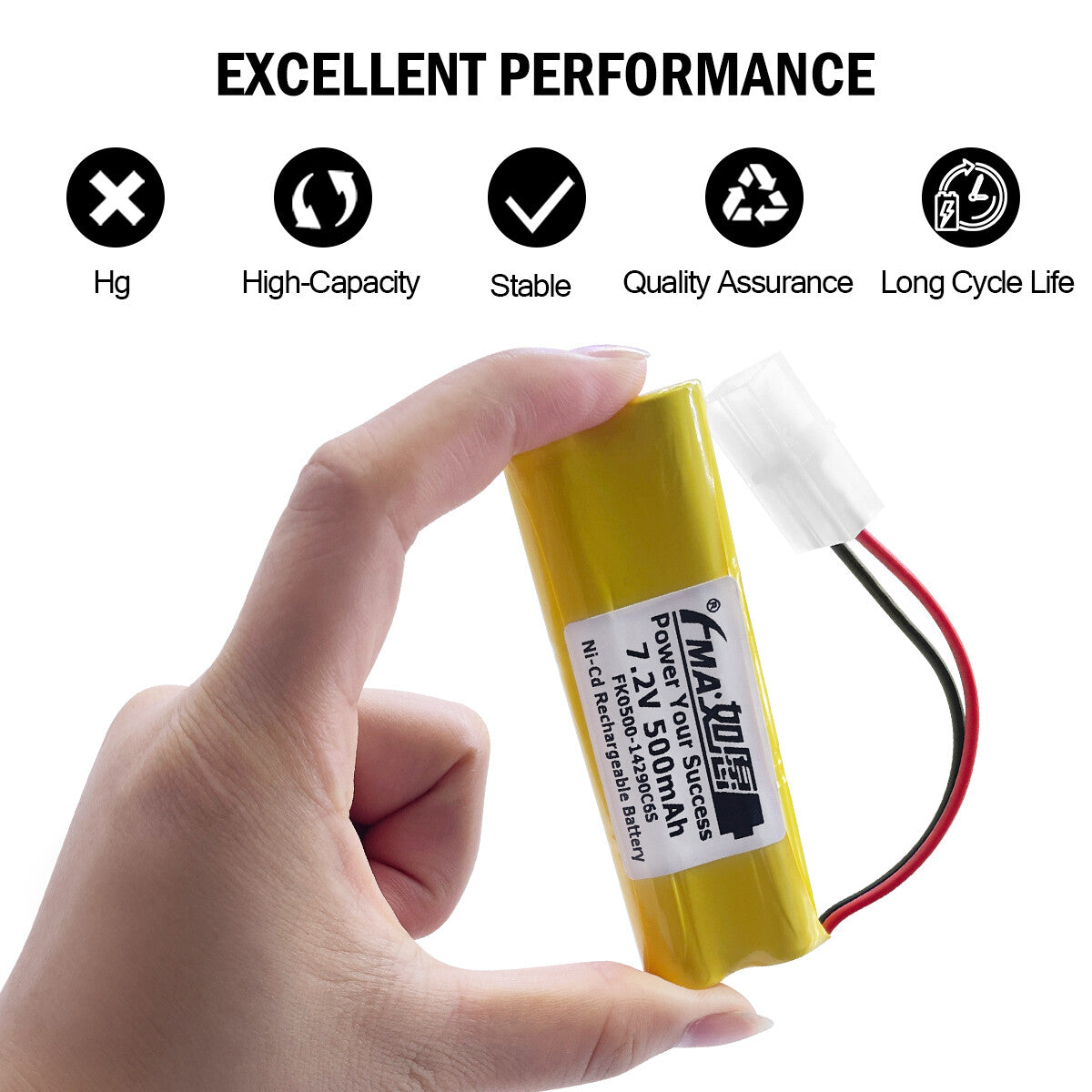 Ni-MH 7.2V 0.5-0.7Ah Battery for Accu Alarm Control Panel GETRONIC GT2200