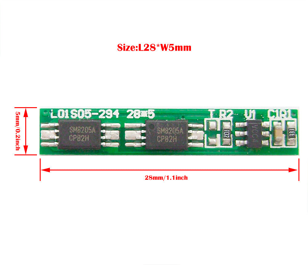 FMA 1S 3.6V 3.7V Li-ion Battery Protection Board BMS PCM 2A (100pcs Wholesale)