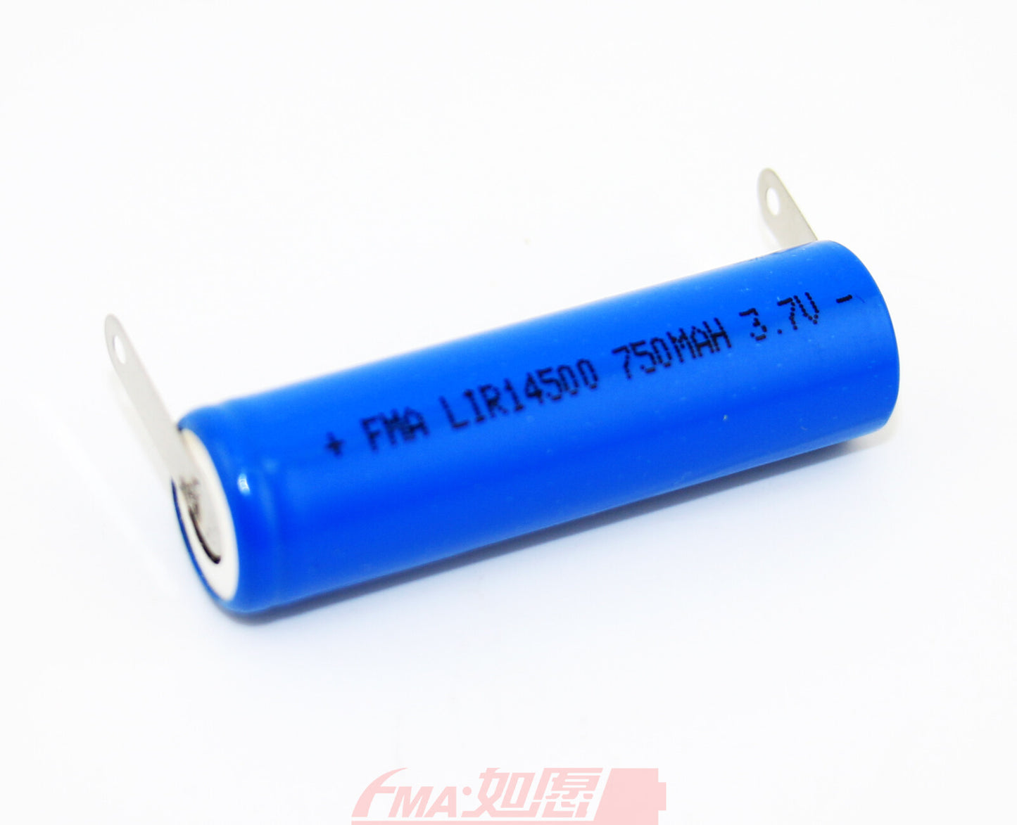 FMA 3.7V Li-ion Rechargeable Battery with Solder Tabs 14500 750mAh / 16650 2000-2500mAh / 18500 2040mAh (2pcs)