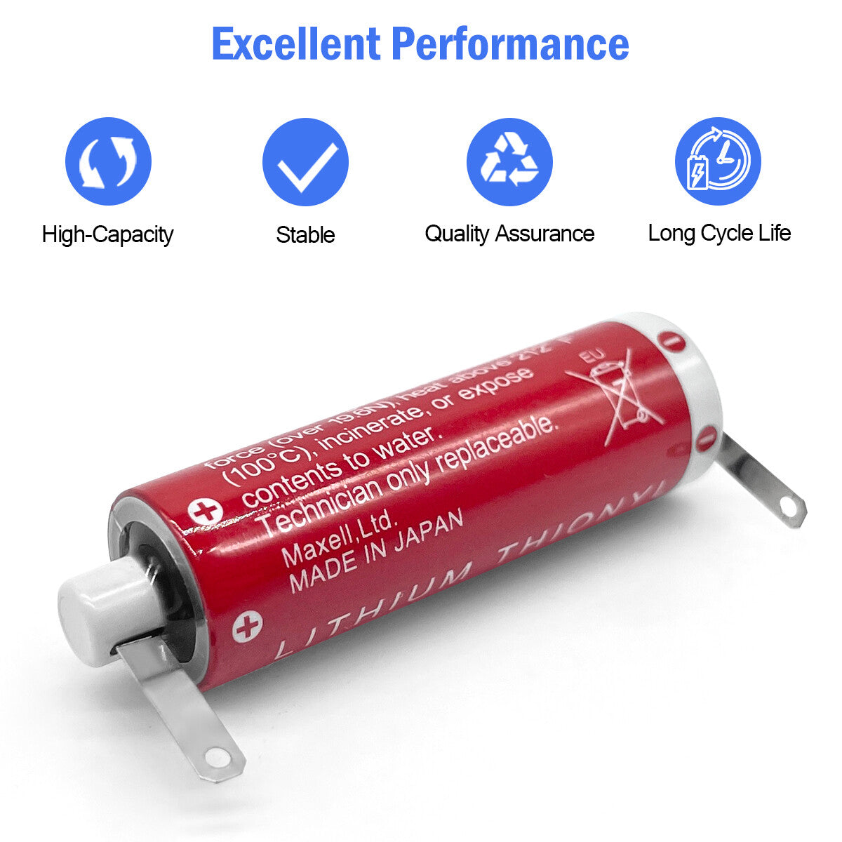 3.6V Primary Lithium Battery ER6C (AA Size) / ER17/33 (ER17335) for CNC PLC Data Backup