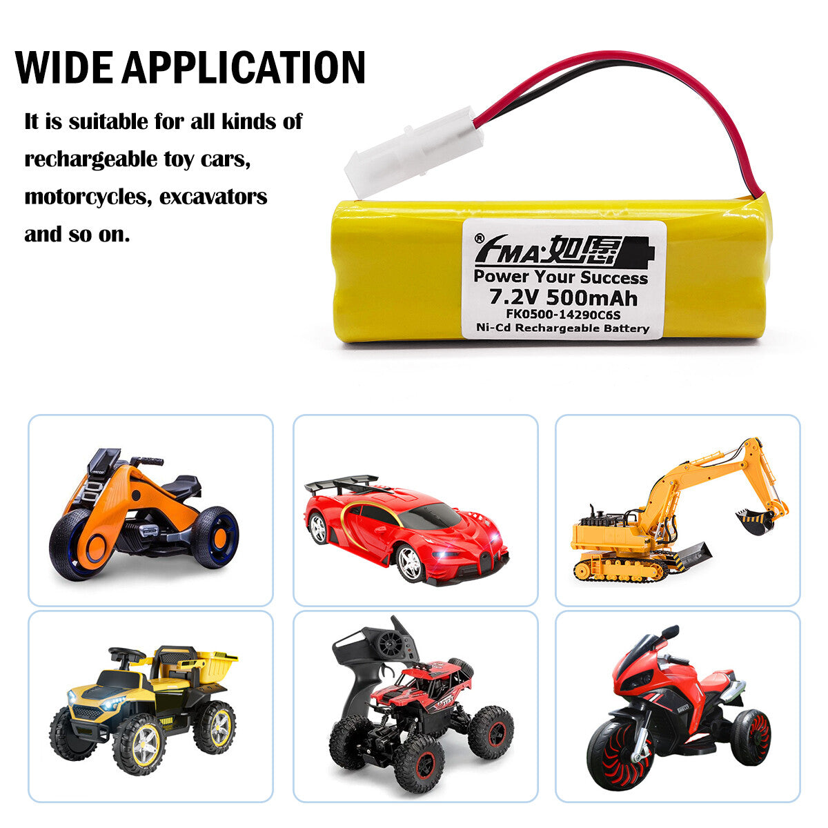 Ni-MH 7.2V 0.5-0.7Ah Battery for Accu Alarm Control Panel GETRONIC GT2200