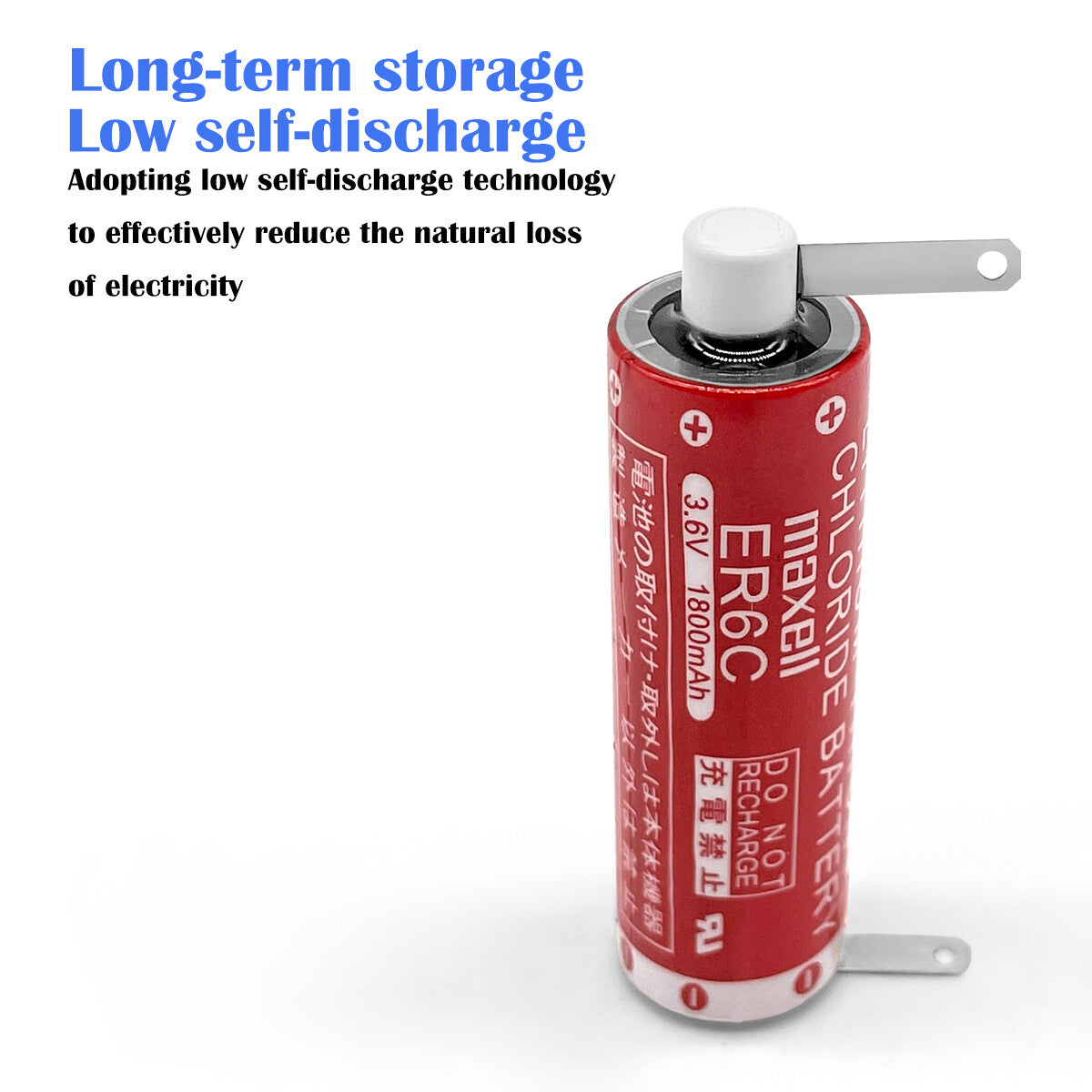 3.6V Primary Lithium Battery ER6C (AA Size) / ER17/33 (ER17335) for CNC PLC Data Backup