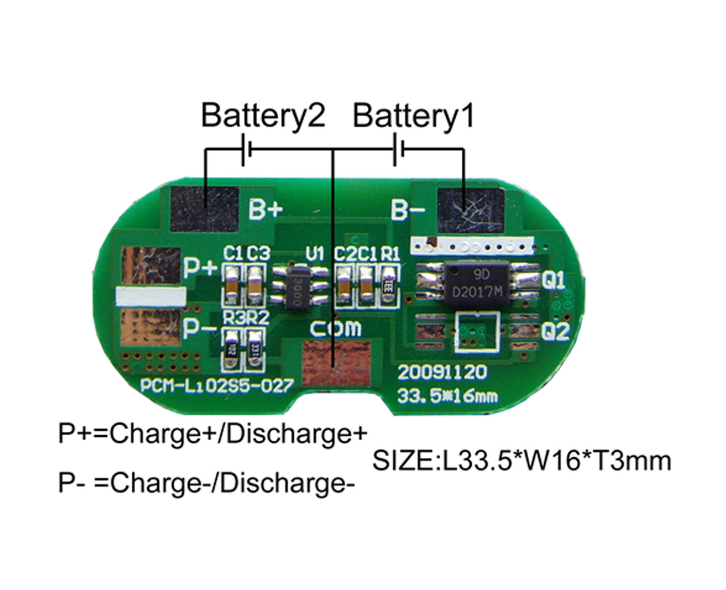 FMA 2S 7.2V 7.4V Li-ion Li-Po Rechargeable Battery Protection Board BMS PCM 2.5A