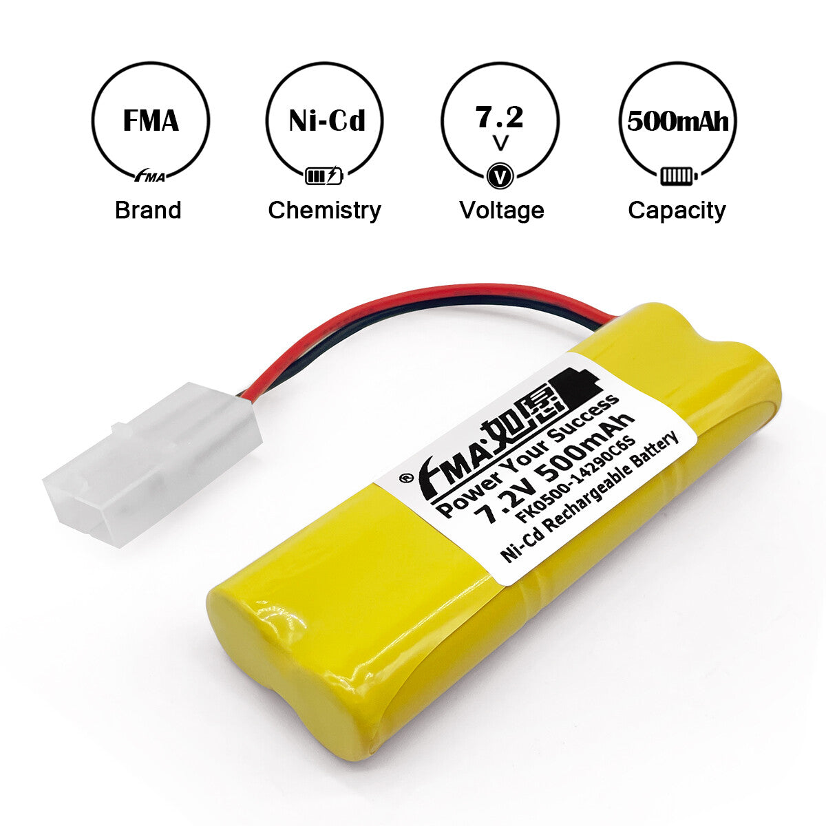 Ni-MH 7.2V 0.5-0.7Ah Battery for Accu Alarm Control Panel GETRONIC GT2200