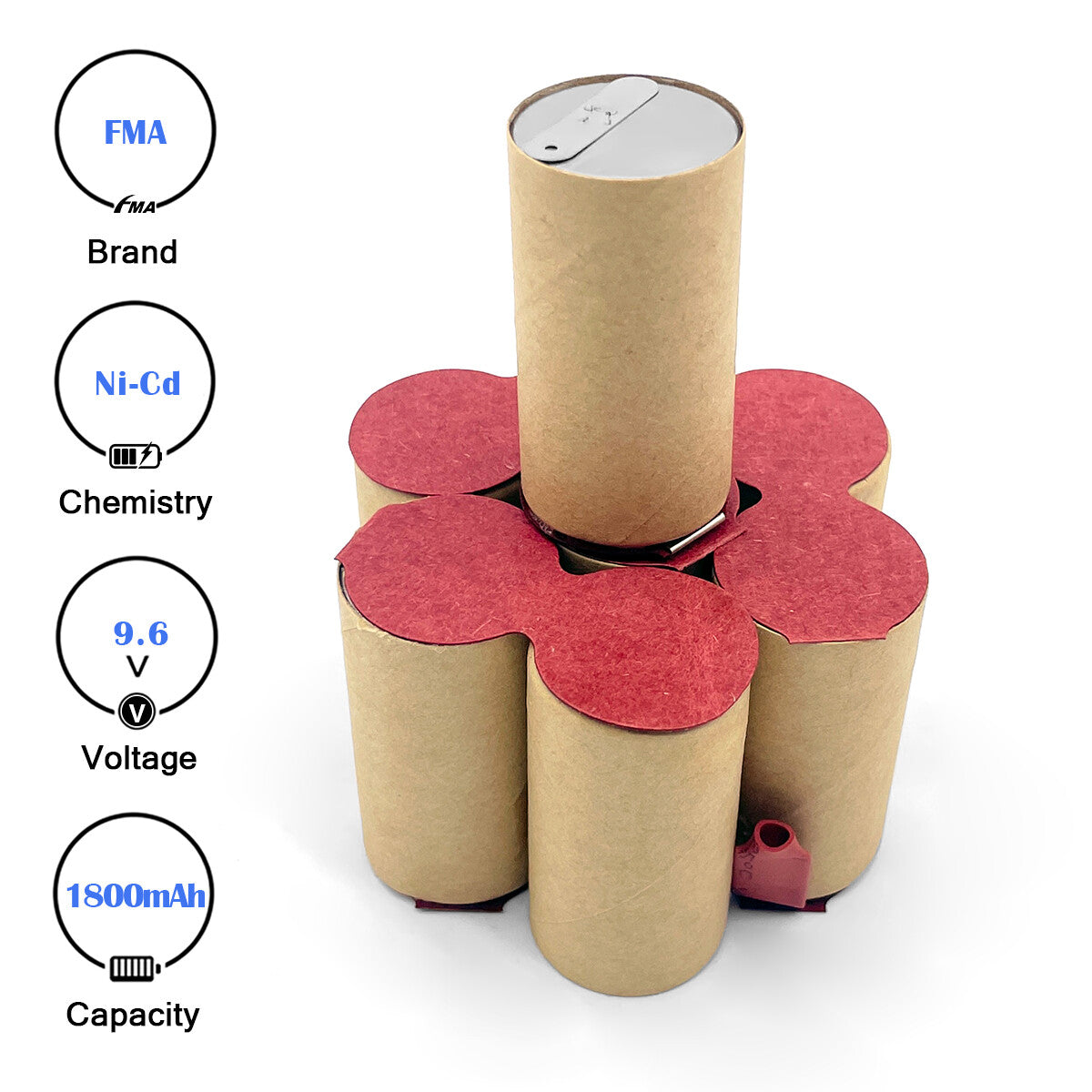 9.6V Ni-MH/Ni-Cd Battery for Cordless Drill Screwdriver Power Tools (1200-3000mAh)