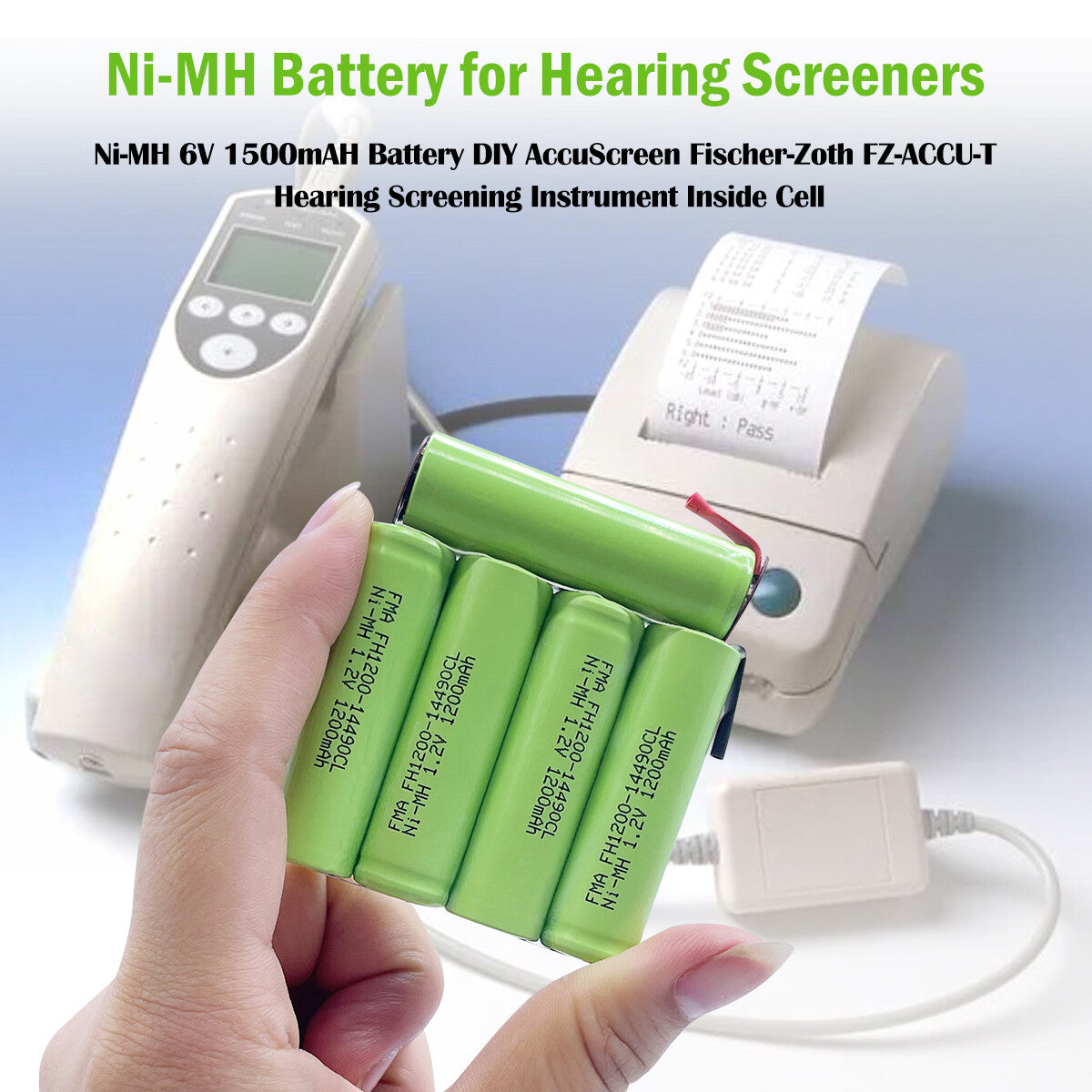 AccuScreen Fischer-zoth FZ-ACCU-T Hearing Screening Device 6V Ni-MH Battery