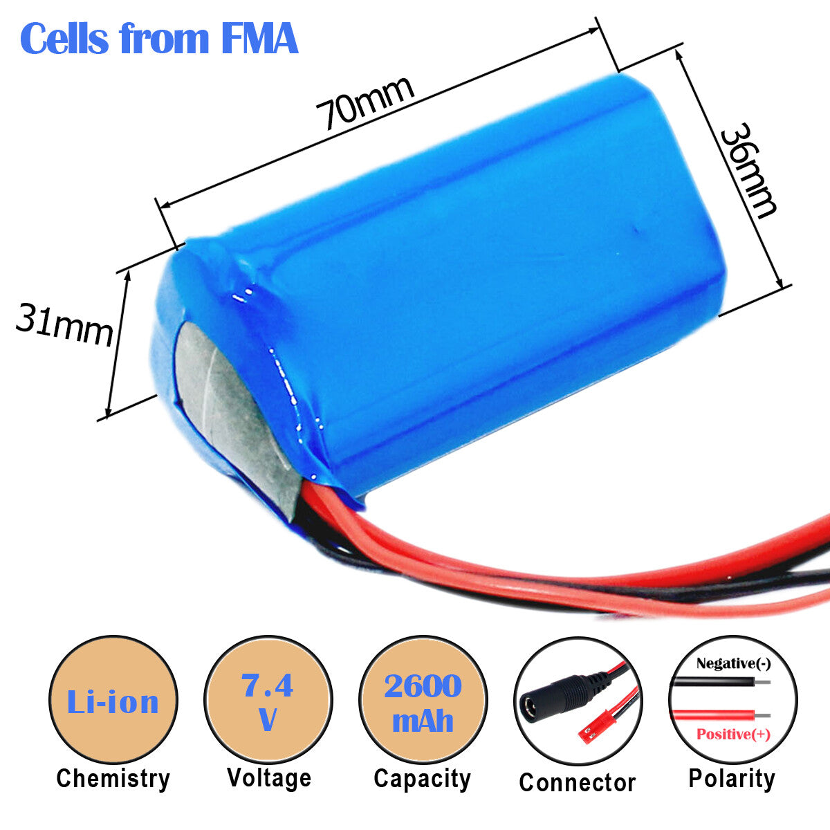 Portable Video Camera Cam Monitor Protected 11.1v 2600-3500mAh Li-ion Battery