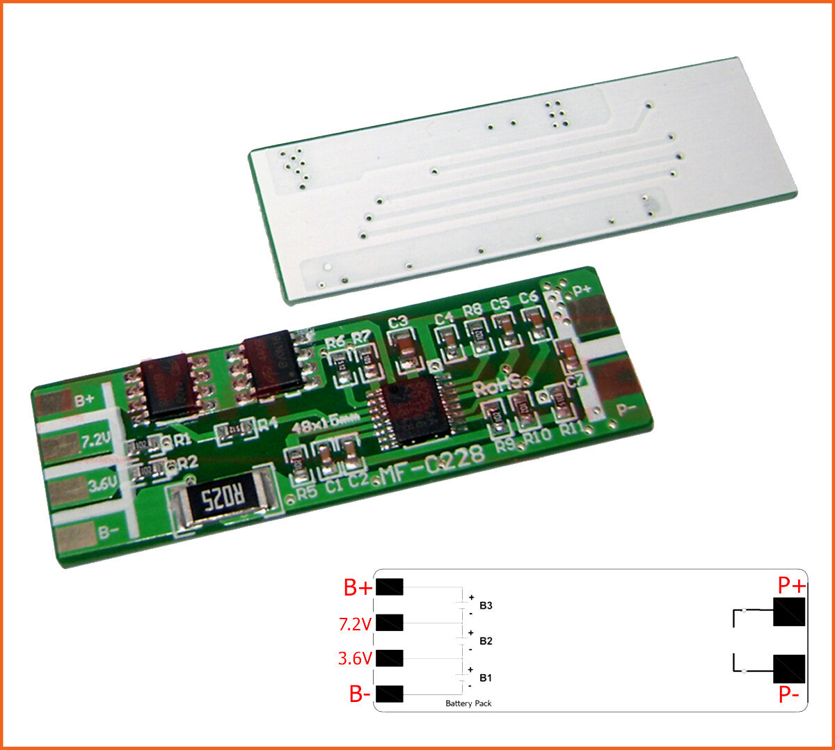 FMA 3S 10.8V 11.1V Li-ion Li-Po Battery Protection Board BMS PCM 4A