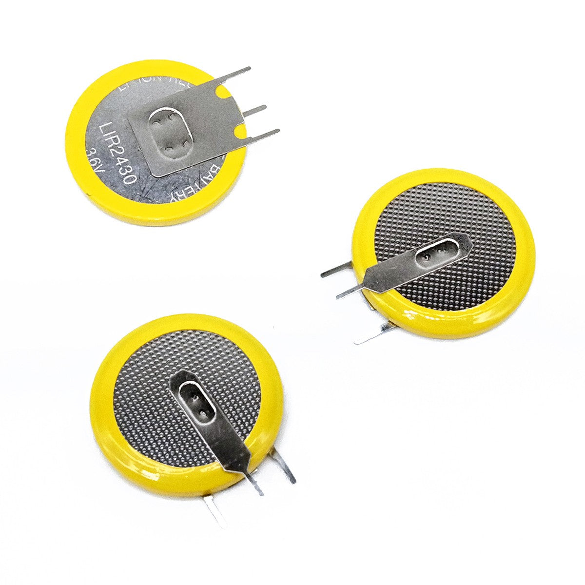3pcs Button Coin 3.6V Li-ion Rechargeable Battery LIR2430 LIR2450 LIR2477 CR24xx