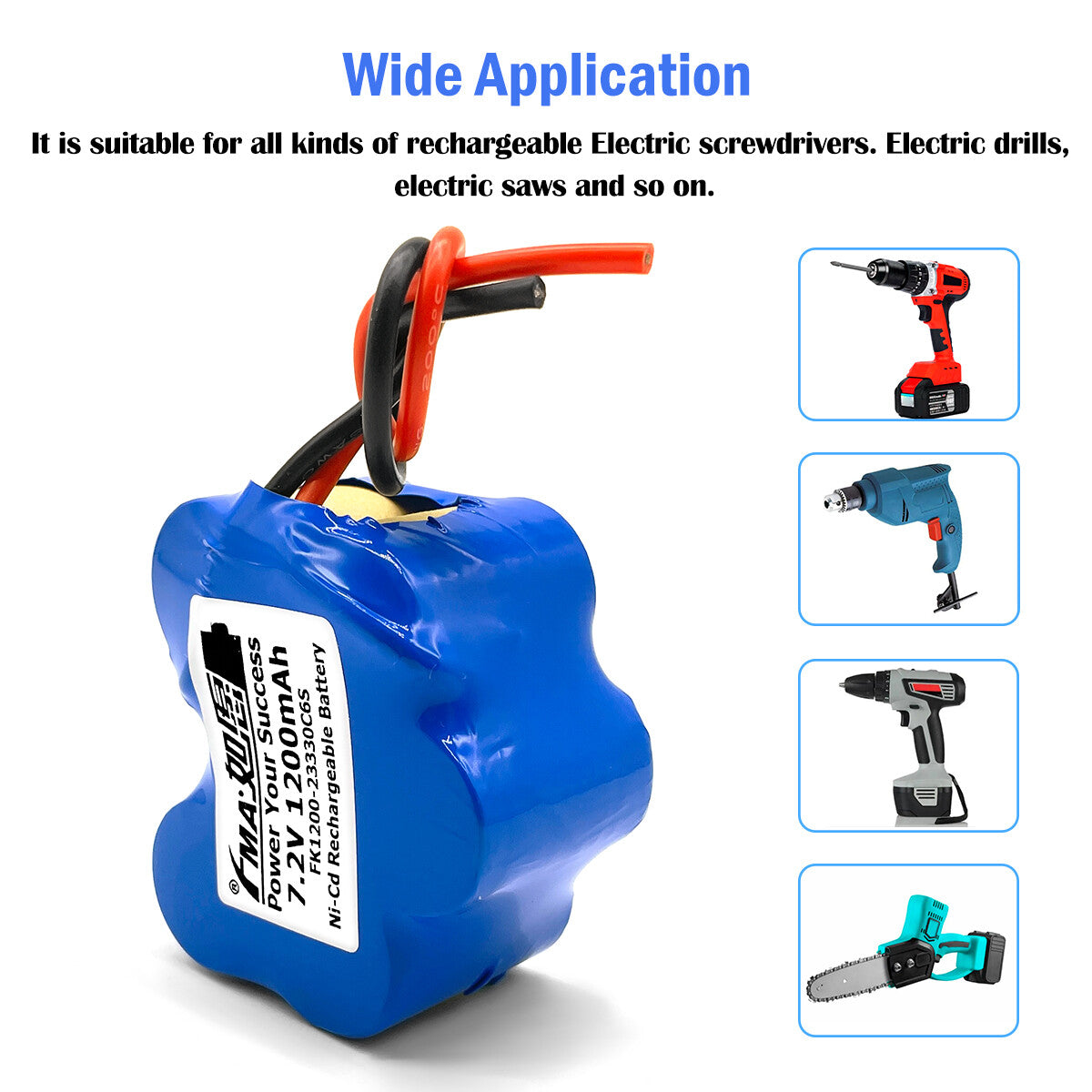 FMA 7.2V Ni-MH/Ni-Cd Rechargeable Battery for BOSCH Electric Drill Screwdriver 1200–2200mAh