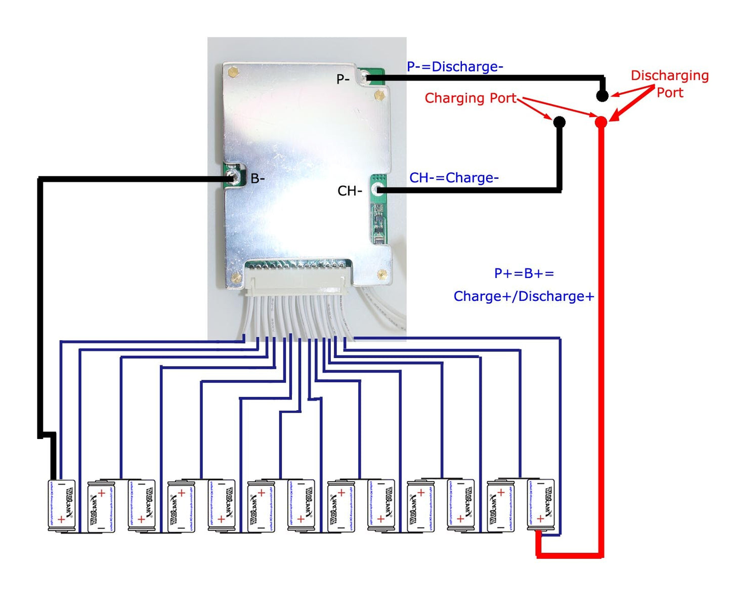 FMA 13S 46.8V 48V Li-ion Li-Po Battery Protect Circuit Management Board PCM BMS