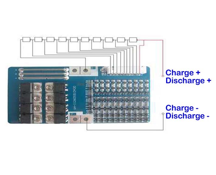 FMA 10S 36V 37V Li-ion Li-Po Rechargeable Battery Protection Board BMS PCM