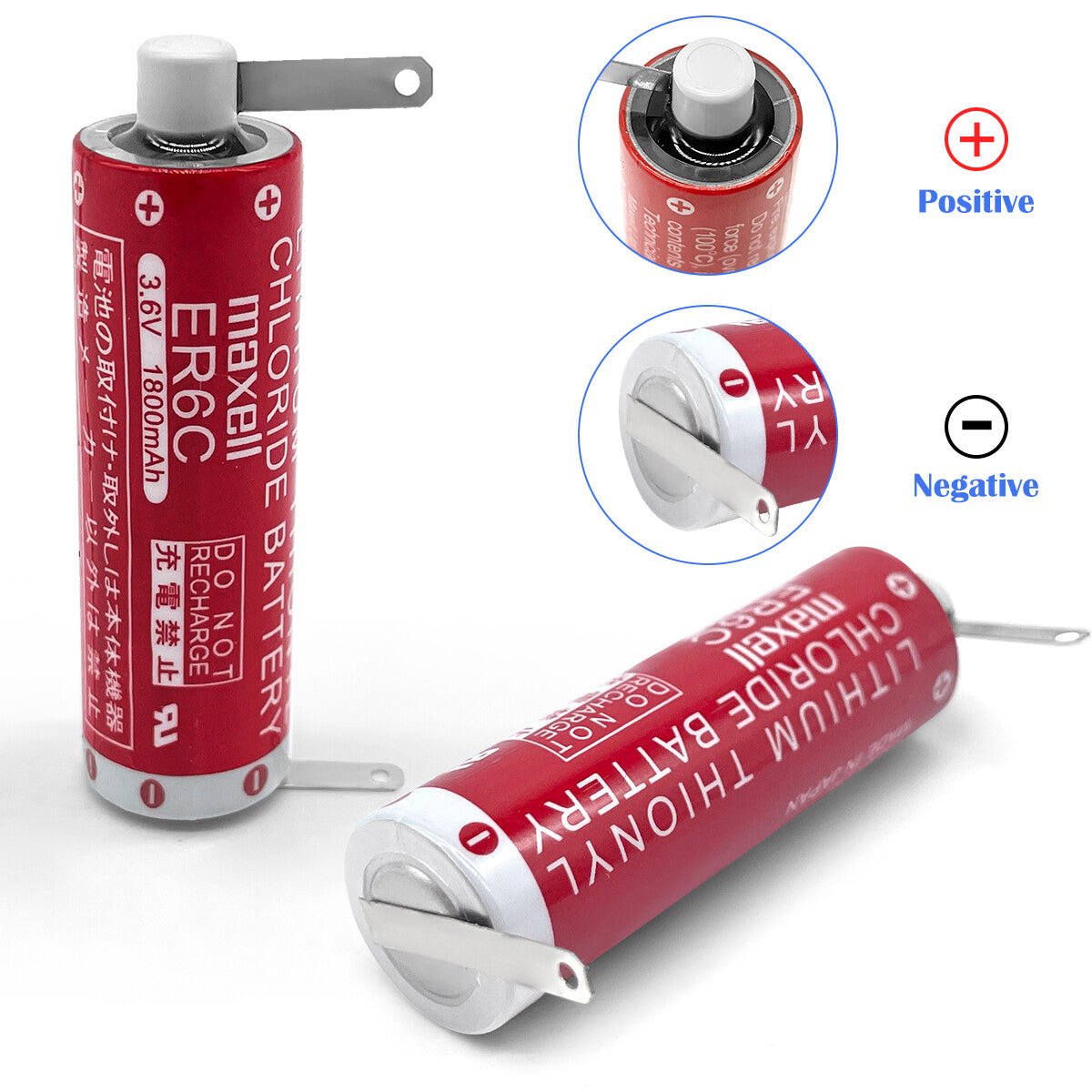 3.6V Primary Lithium Battery ER6C (AA Size) / ER17/33 (ER17335) for CNC PLC Data Backup