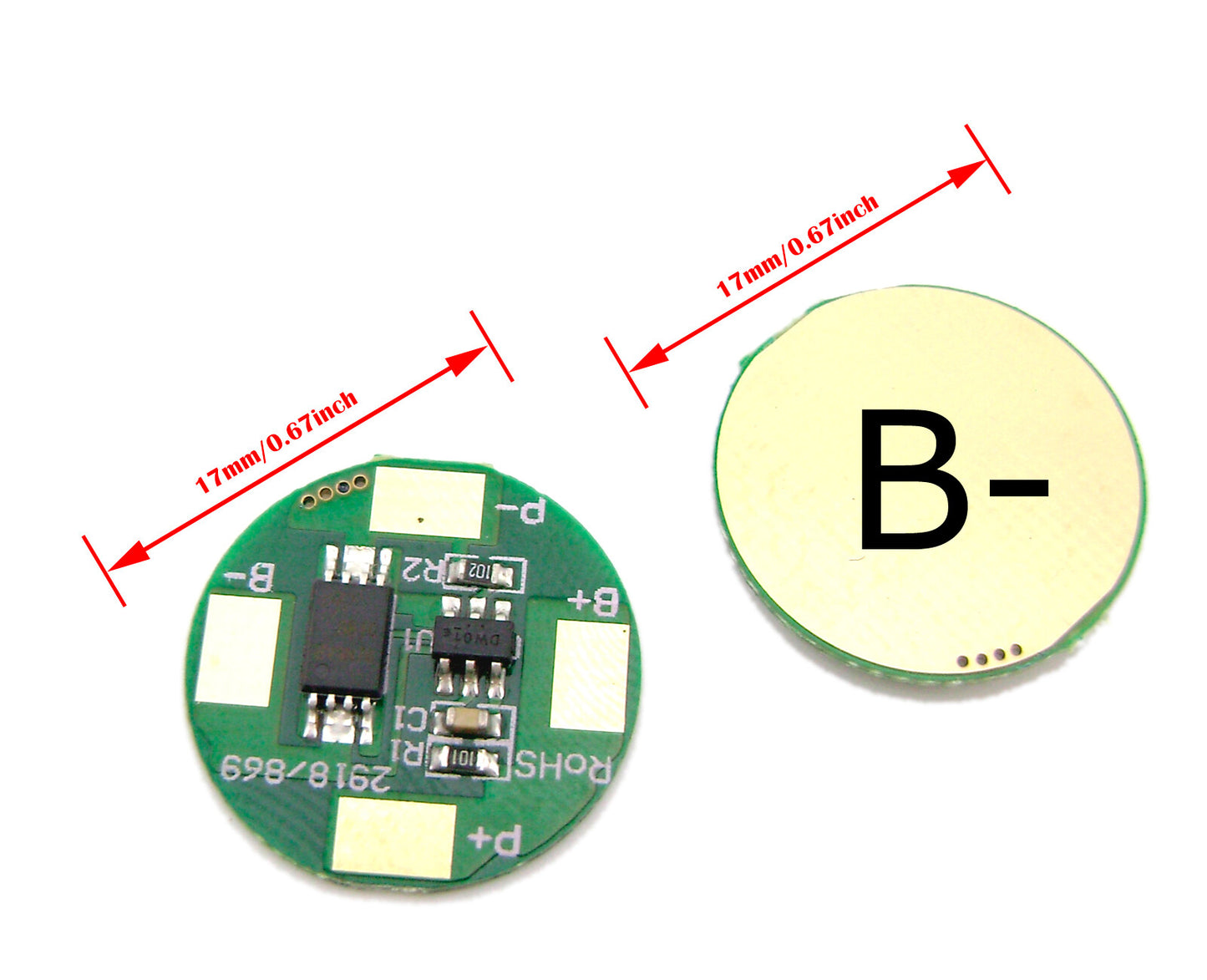 FMA 1S 3.6V 3.7V Li-ion Battery Protection Board BMS PCM 2A (10pcs)