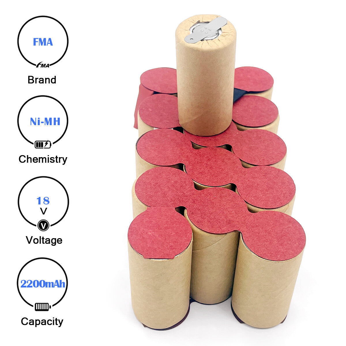 FMA 18V 1.2-3Ah Ni-MH Rechargeable Battery for power Tools Electric Drill