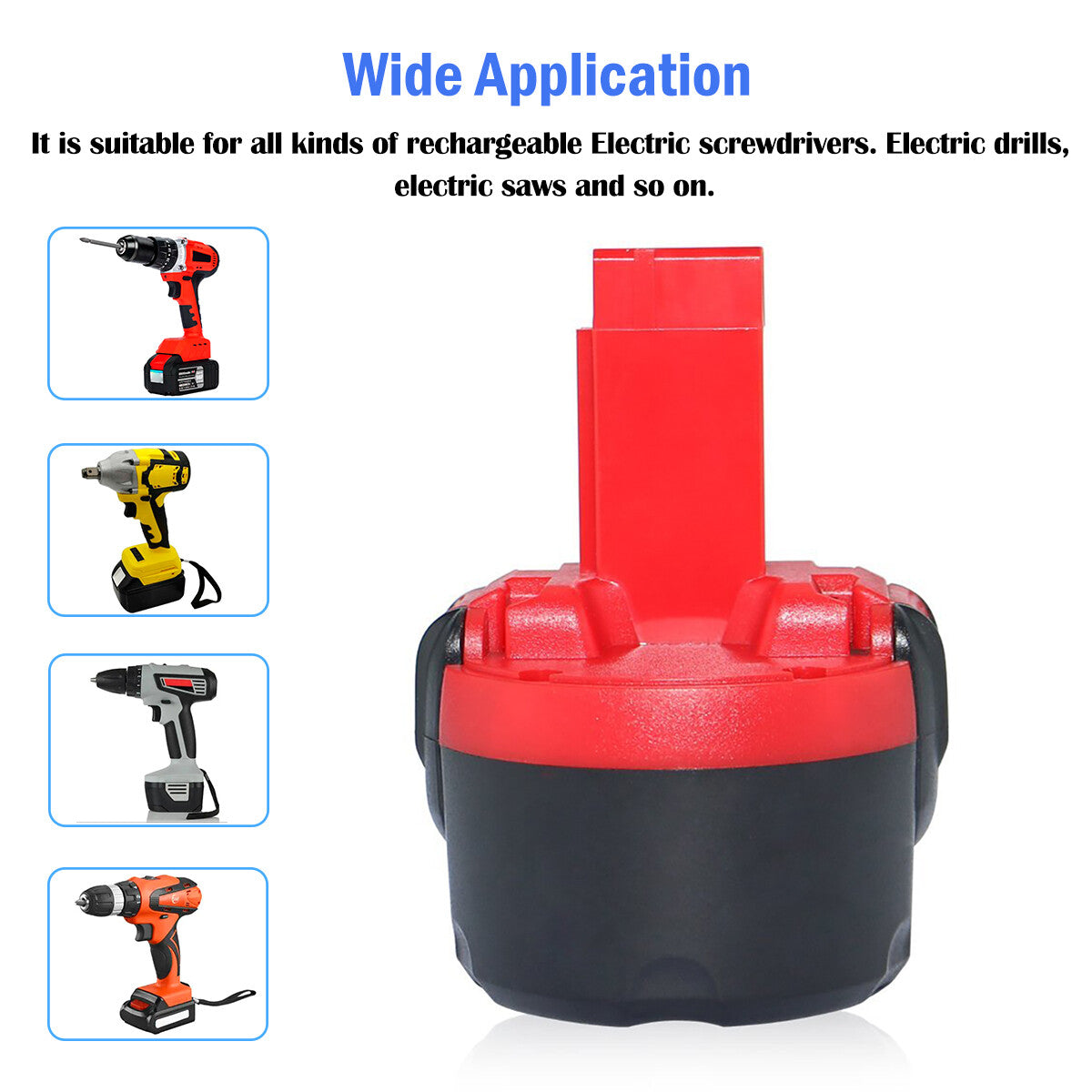 7.2V Ni-MH/Ni-Cd Rechargeable Battery for BOSCH GSR 7.2-1 Electric Screwdriver Drill