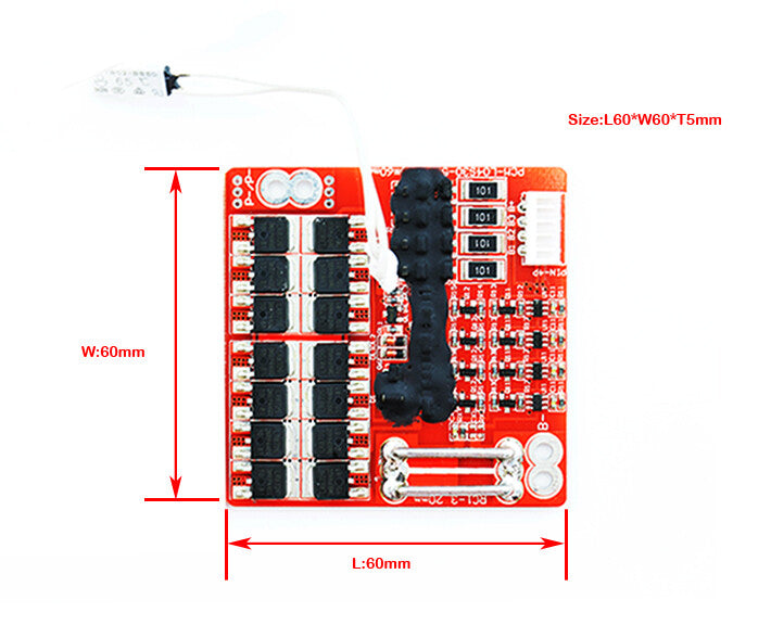 FMA 4S 14.4V 14.8V Li-ion Battery Protection Board BMS PCM 4A