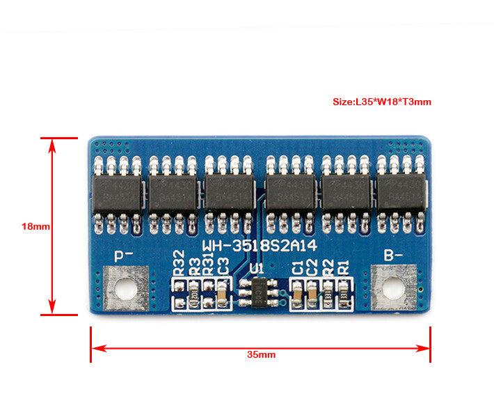 FMA 2S 7.2V 7.4V Li-ion Li-Po Rechargeable Battery Protection Board BMS PCM 2.5A