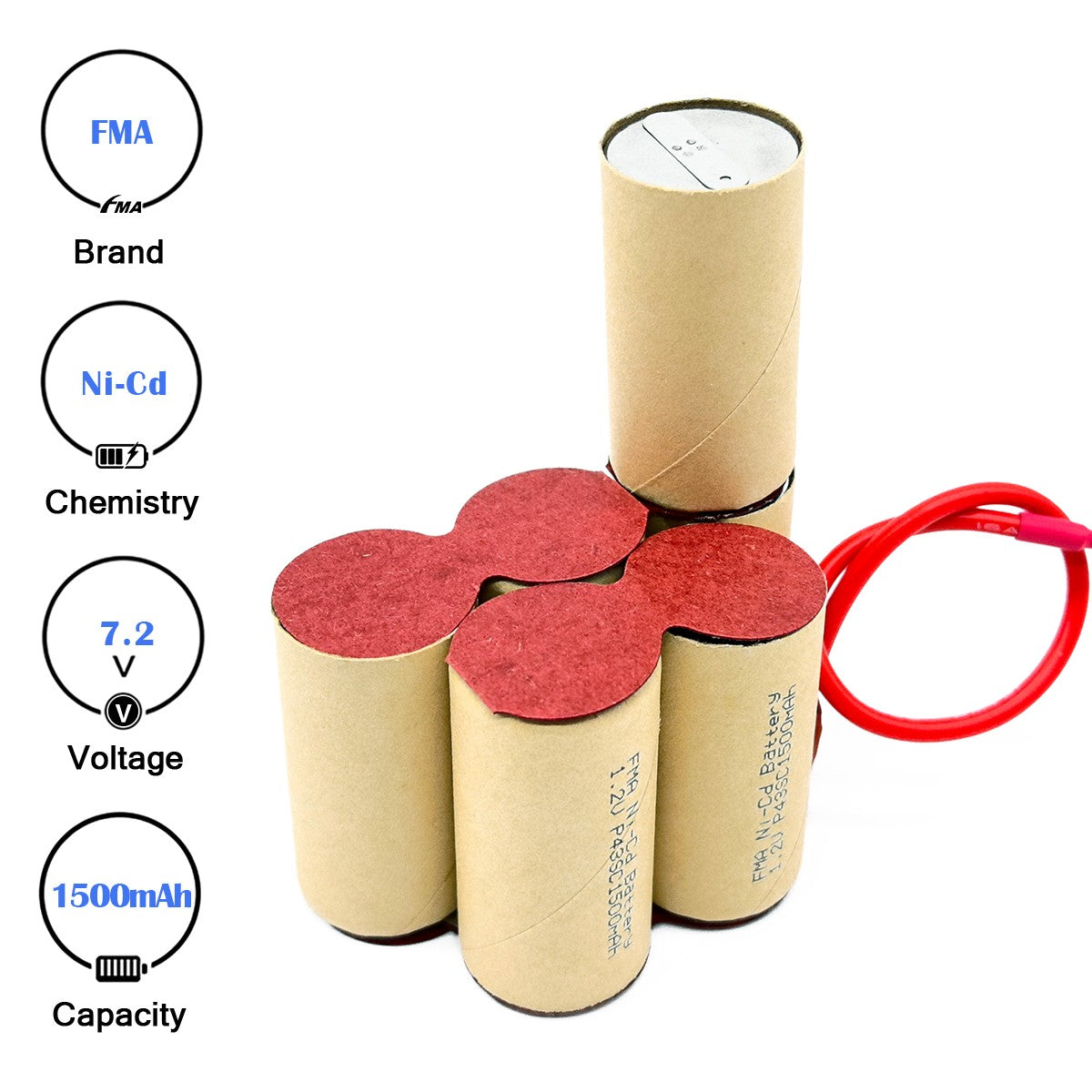 7.2V Ni-MH/Ni-Cd Battery for Cordless Drill Screwdriver Power Tools N40 (1200-3000mAh)