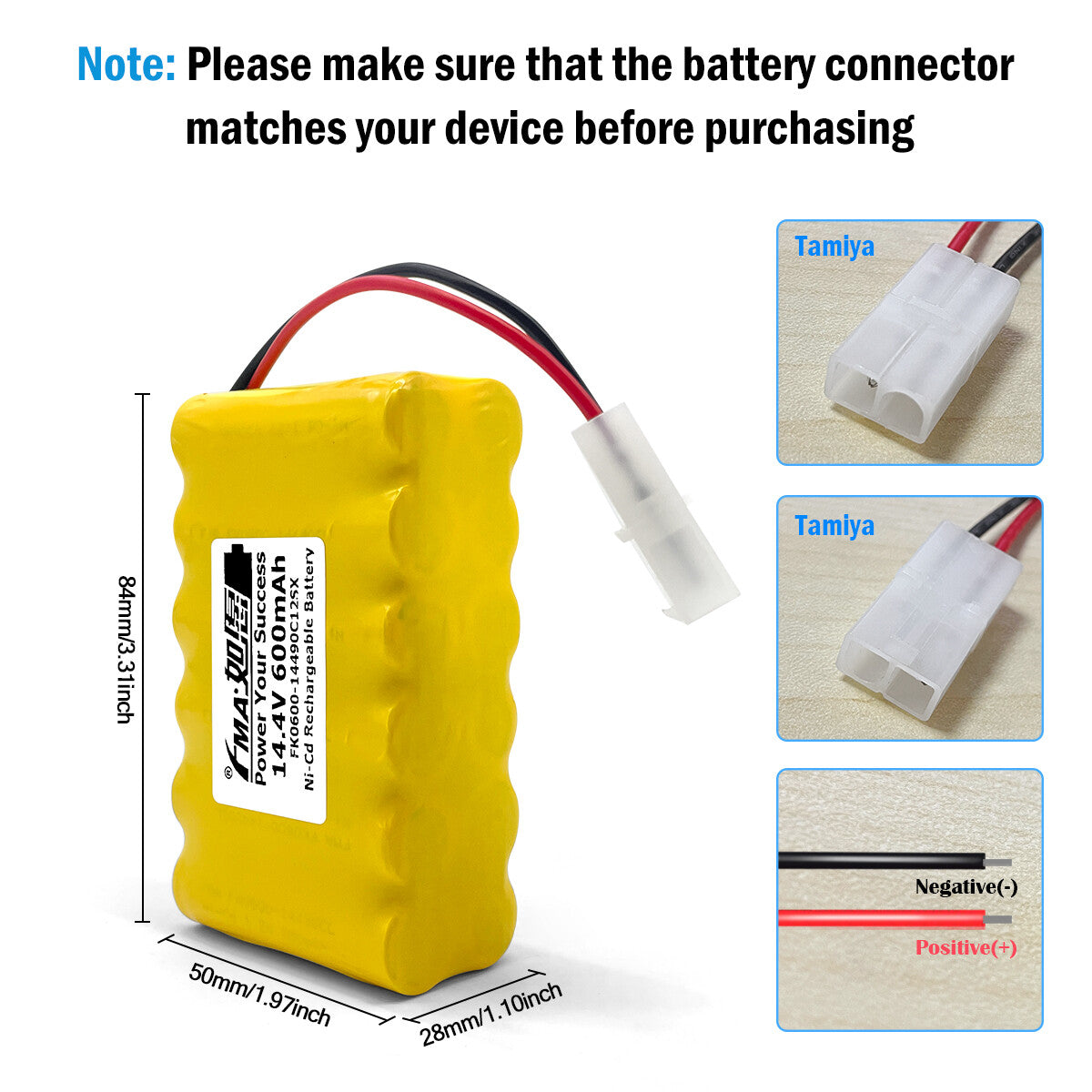 FMA Emergency Exit Door Light 14.4V 600-2000mAh Ni-MH Rechargeable Battery
