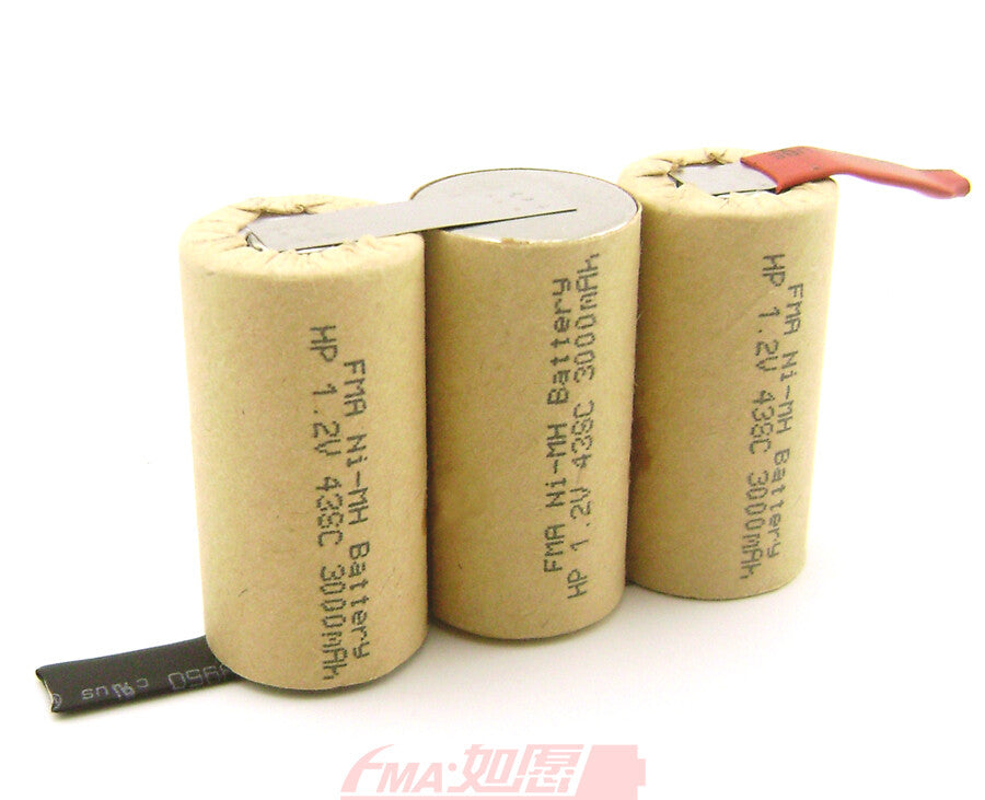 2.4V / 3.6V Ni-MH/Ni-Cd SC Cell Battery Pack DIY for Power Tools (Multiple Capacities)