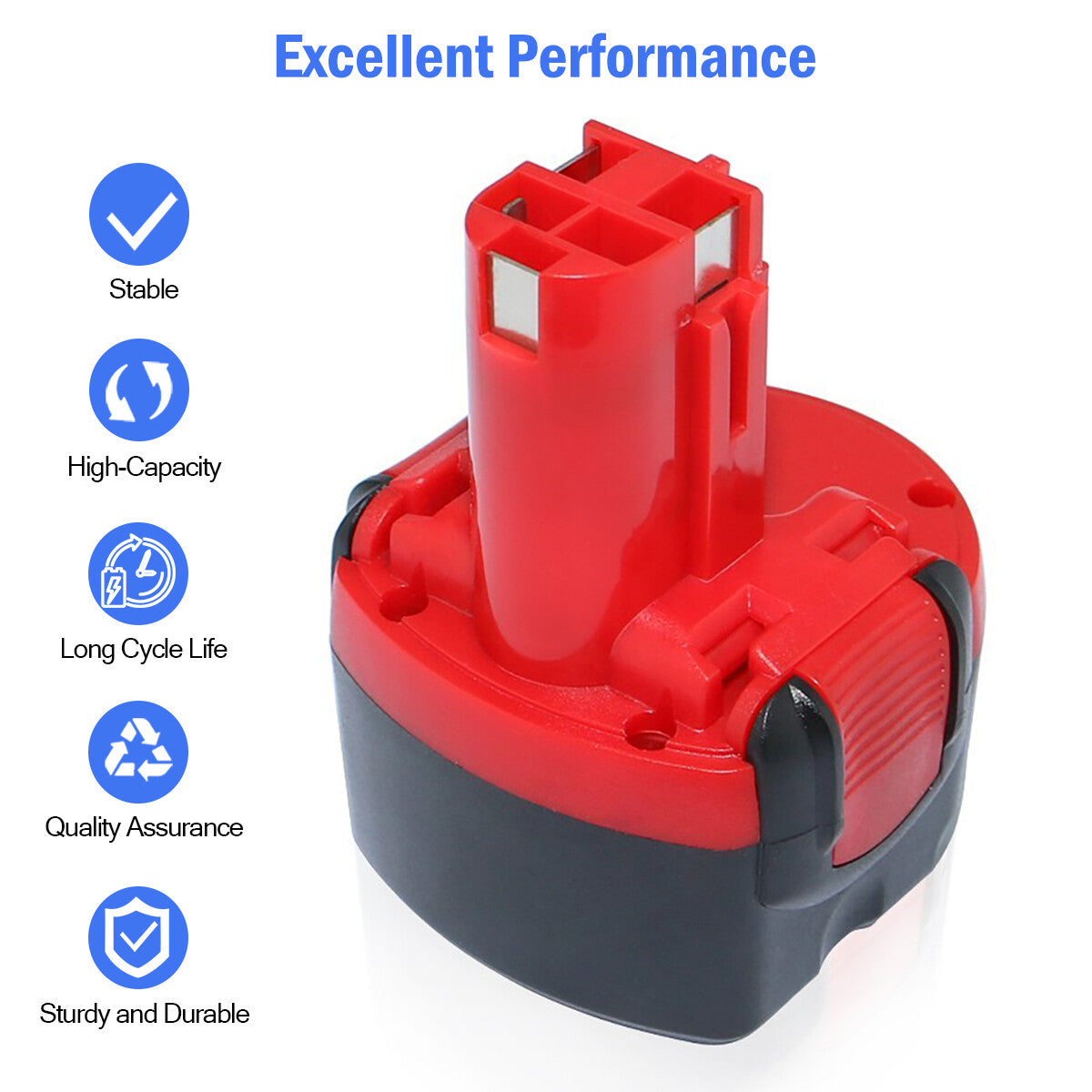 7.2V Ni-MH/Ni-Cd Rechargeable Battery for BOSCH GSR 7.2-1 Electric Screwdriver Drill