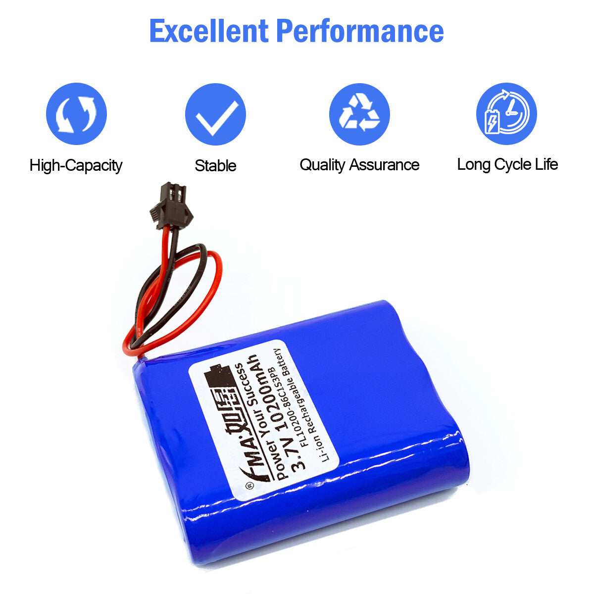 FMA 3.7V 6600–10500mAh Li-ion Rechargeable Battery for Mini Insulin Refrigerator | 1S PCM Protected