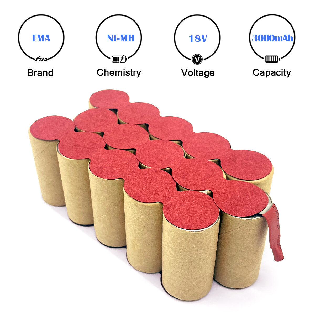Ni-MH 18V 1.2-3AH Battery for Black & Decker FireStorm Screwdriver Drill