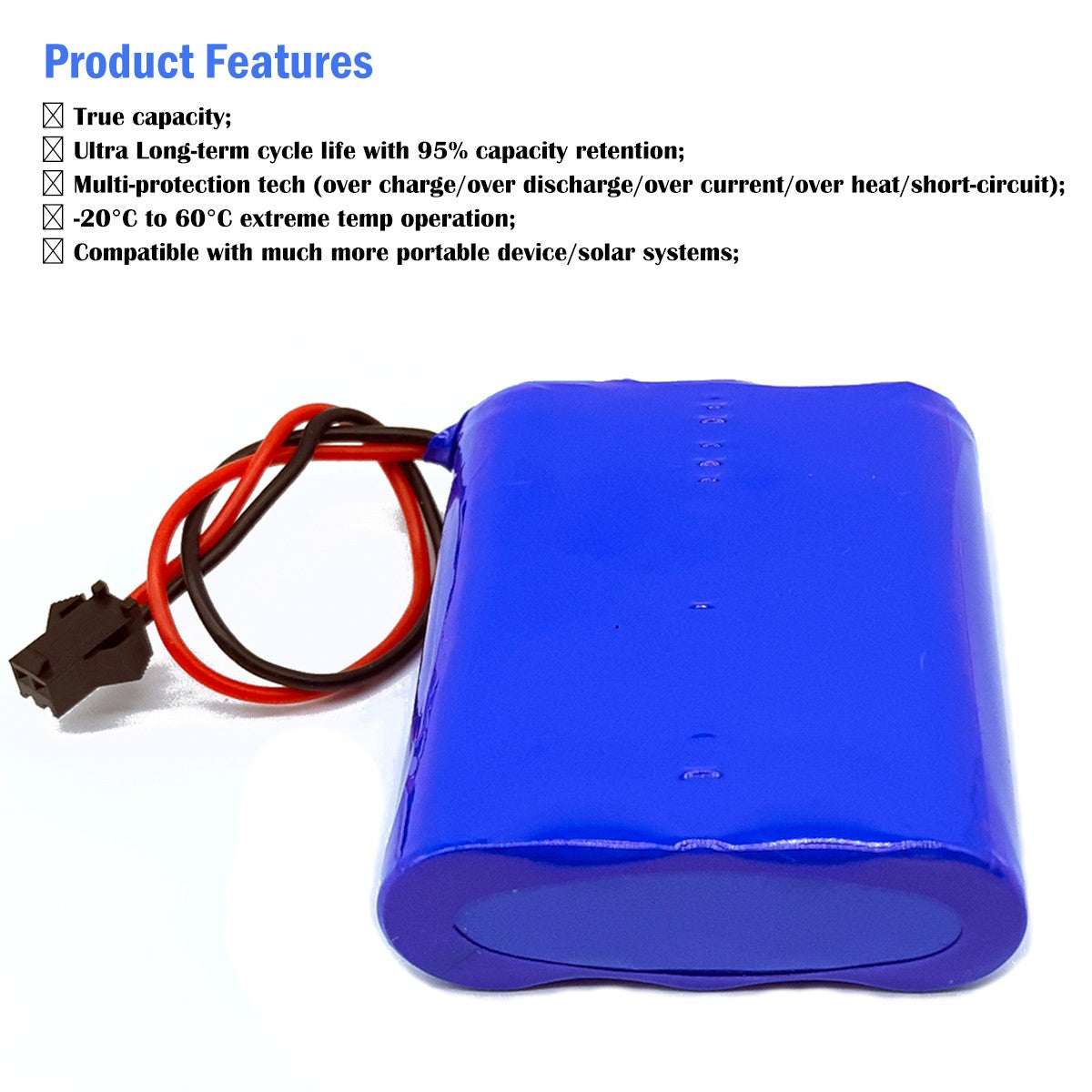 3.7V 6.6-14AH Rechargeable Battery for Portable Insulin Cooler Mini Medicine Fridge 5V Fan Power Supply