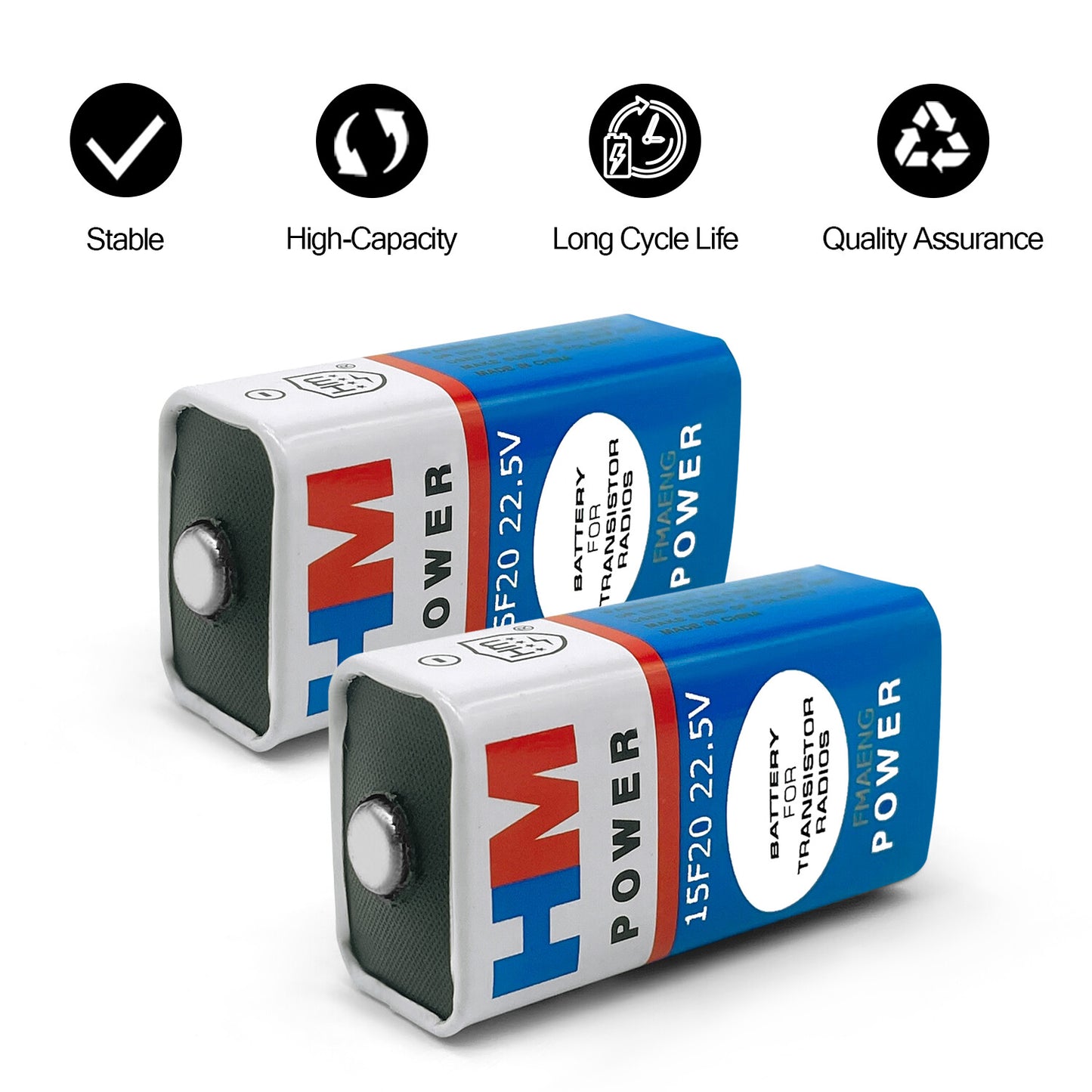 2pcs Voltage Multi-meter Remote Control 6V 4F22 15V 10F20 22.5V 15F20 Primary Battery