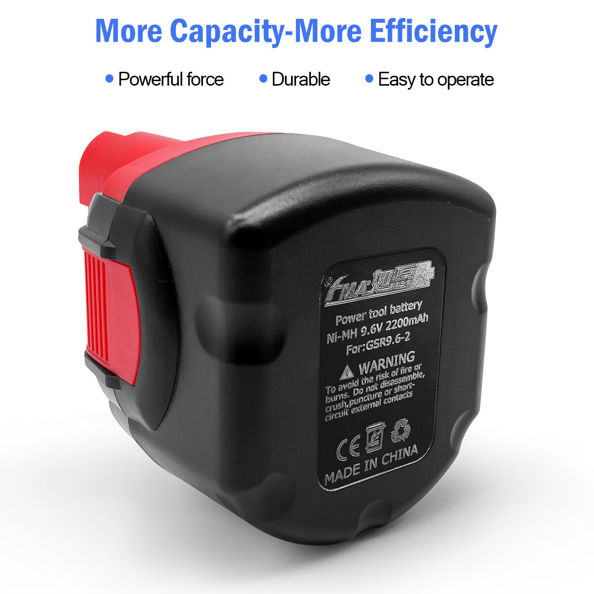9.6V Ni-MH/Ni-Cd Rechargeable Battery for BOSCH GSR 9.6VE-2 Electric Drill BAT048
