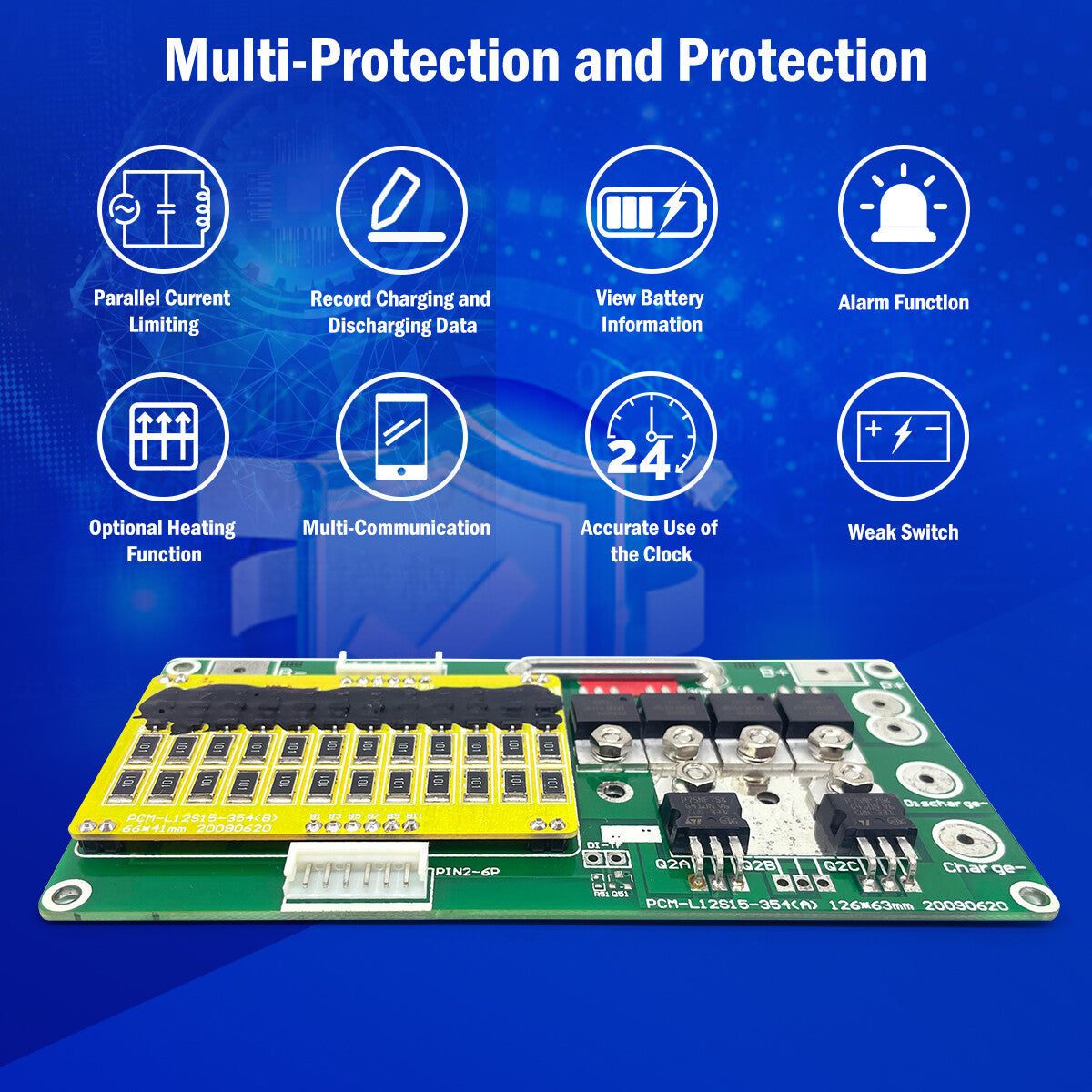 LiFePO4 5S 16V 12S 38.4V Li-Fe Battery Protect Circuit Management Board PCM BMS