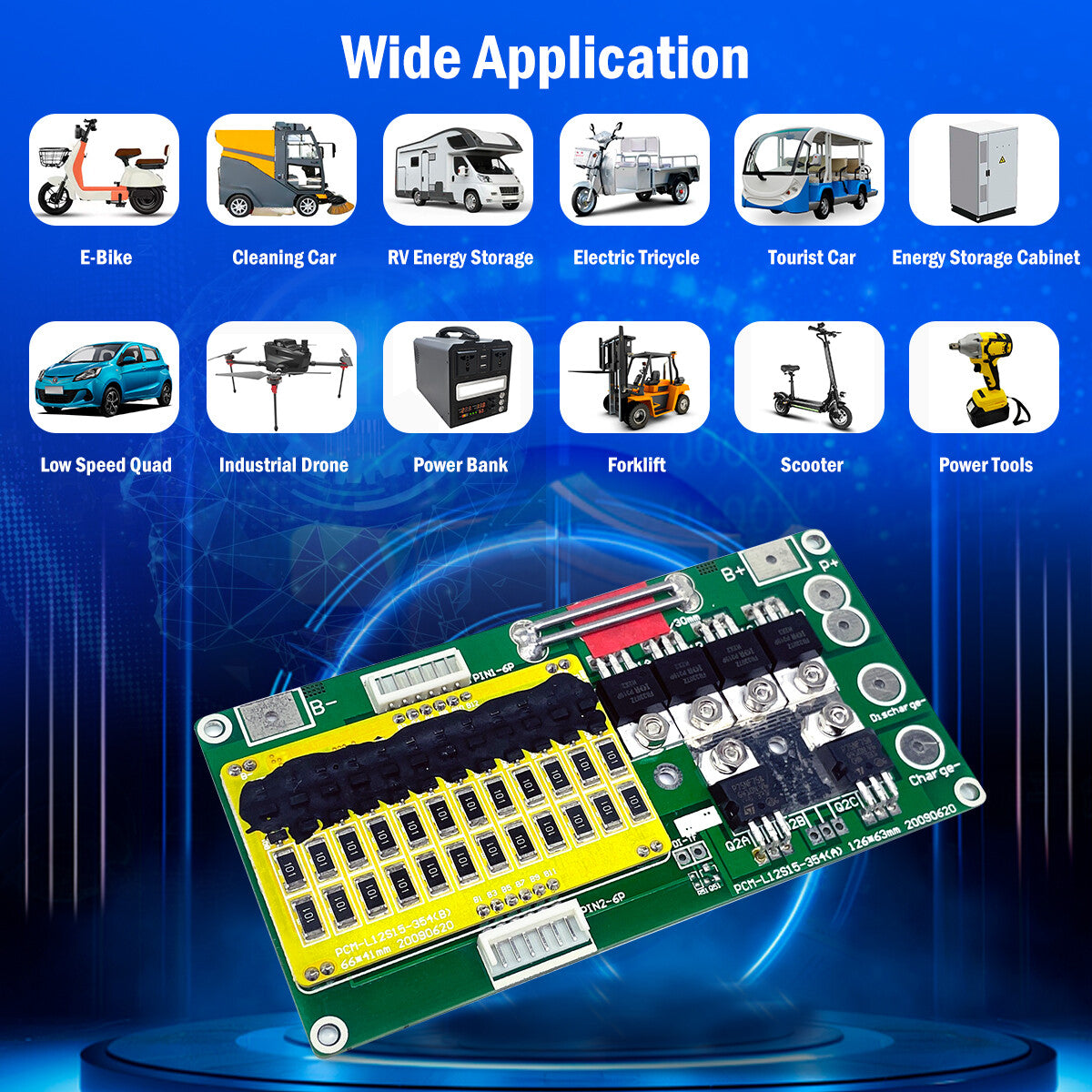 LiFePO4 5S 16V 12S 38.4V Li-Fe Battery Protect Circuit Management Board PCM BMS