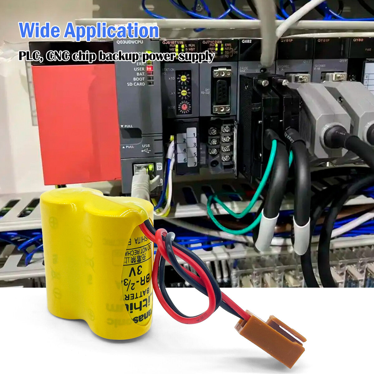 PLC Backup Power 6V Primary Battery BR2/3 AC2P BR-AGCF2W BR-2/3AGCT4A BR-CCF2TH