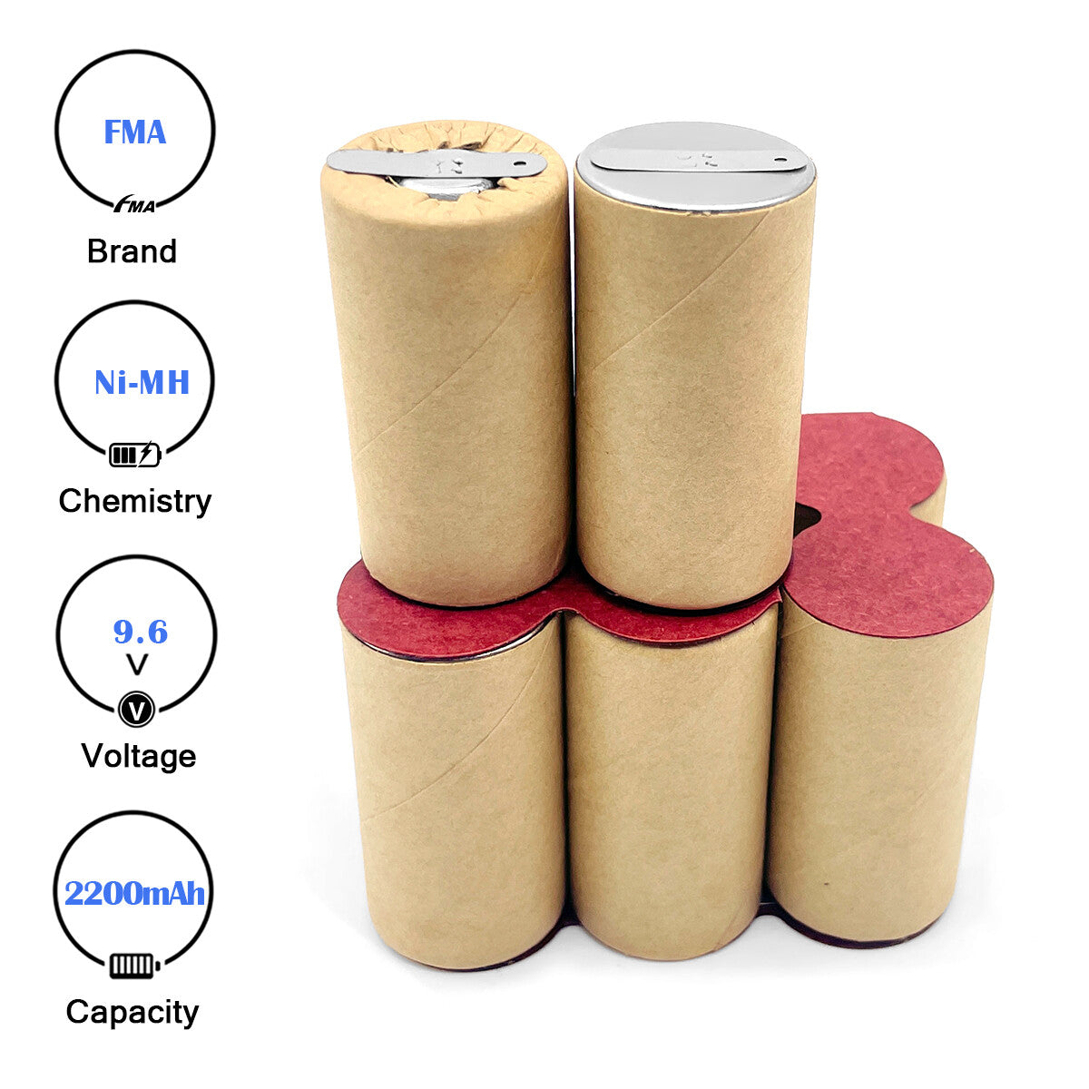 9.6V Ni-MH/Ni-Cd Battery for Cordless Drill Screwdriver Power Tools (1200-3000mAh)