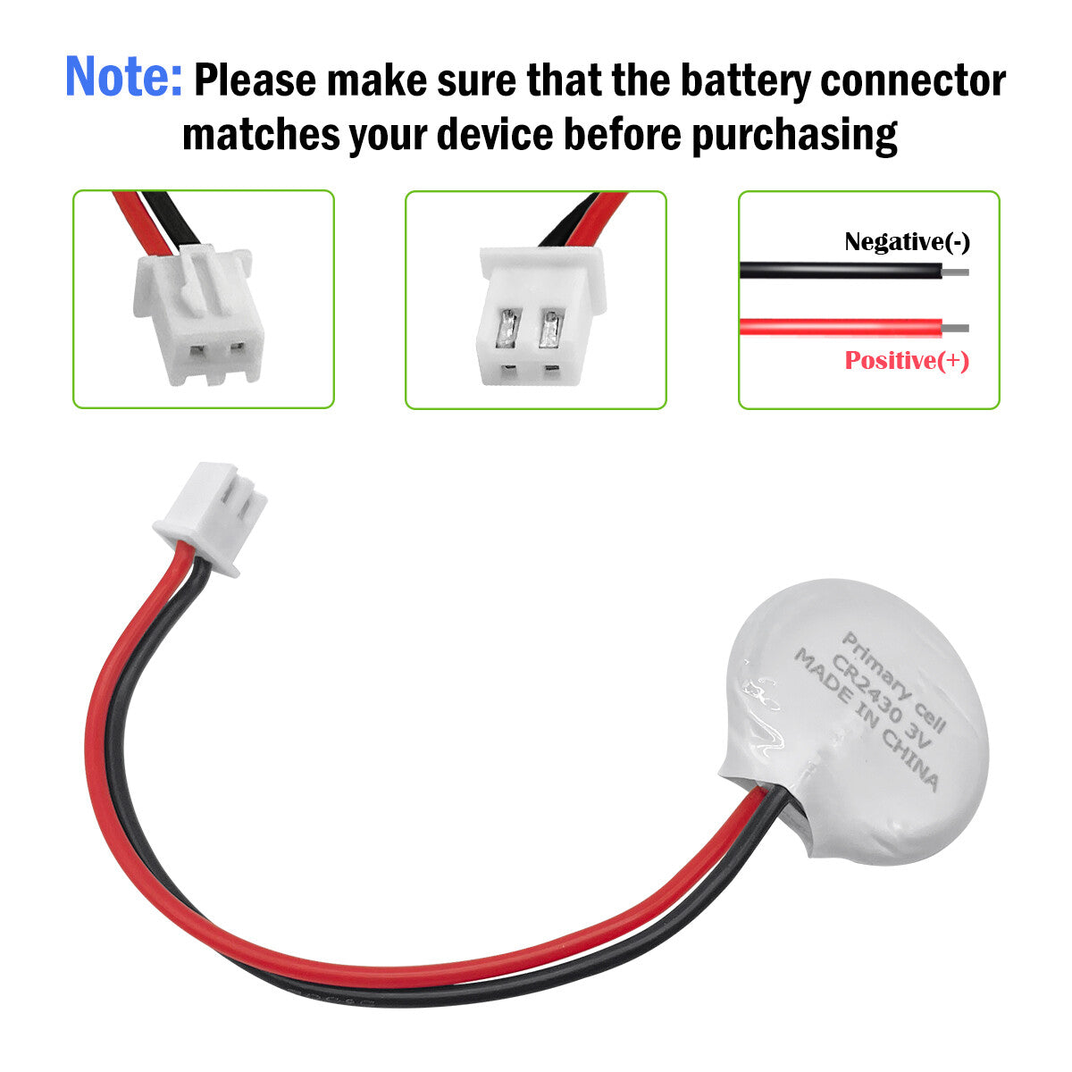 4* Button Coin 3V Primary Battery CR2354 CR2430 CR2450 to Timer PLC Backup Power