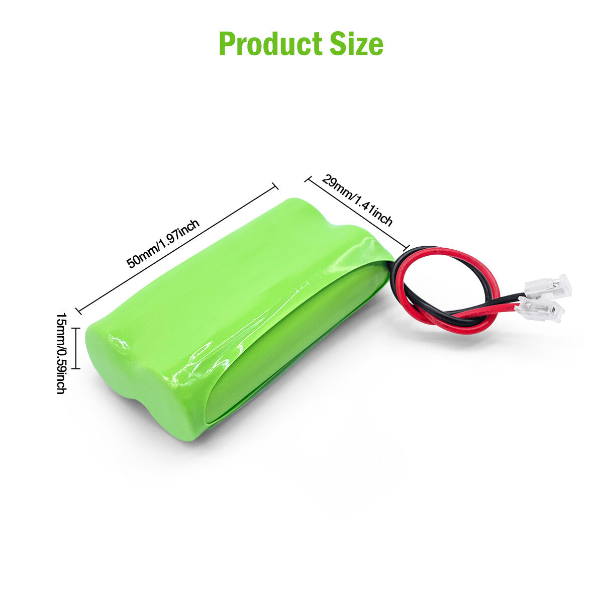 2.4V 600mAh-2000mAh Ni-MH  AA Rechargeable Battery Mobile Cordless Phone