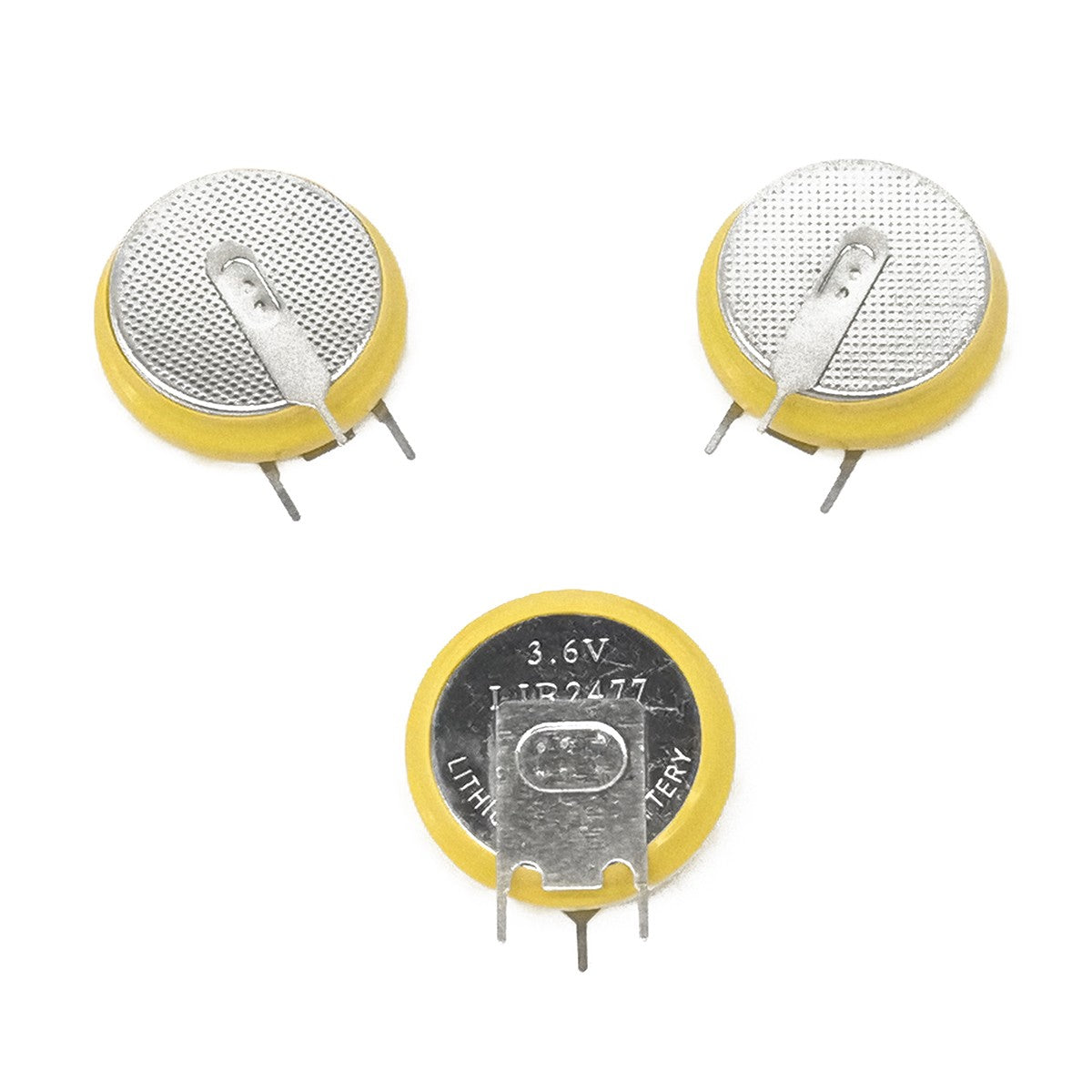 3pcs Button Coin 3.6V Li-ion Rechargeable Battery LIR2430 LIR2450 LIR2477 CR24xx