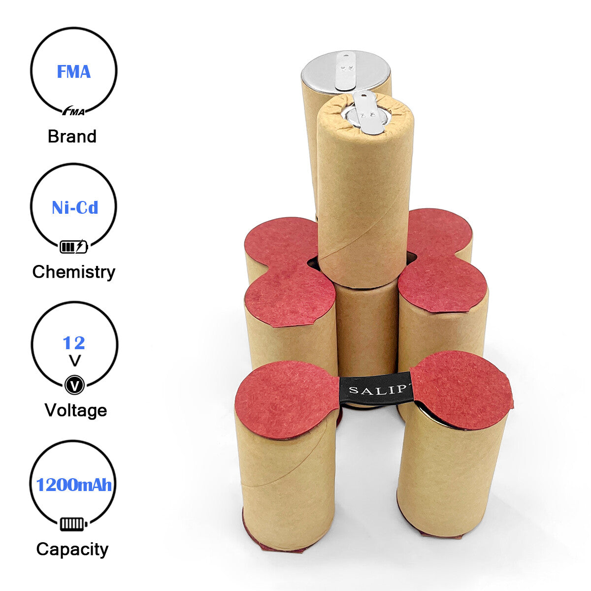 FMA 12V 1.2-3Ah Ni-MH Battery for Electronic Drill Cordless Screwdriver