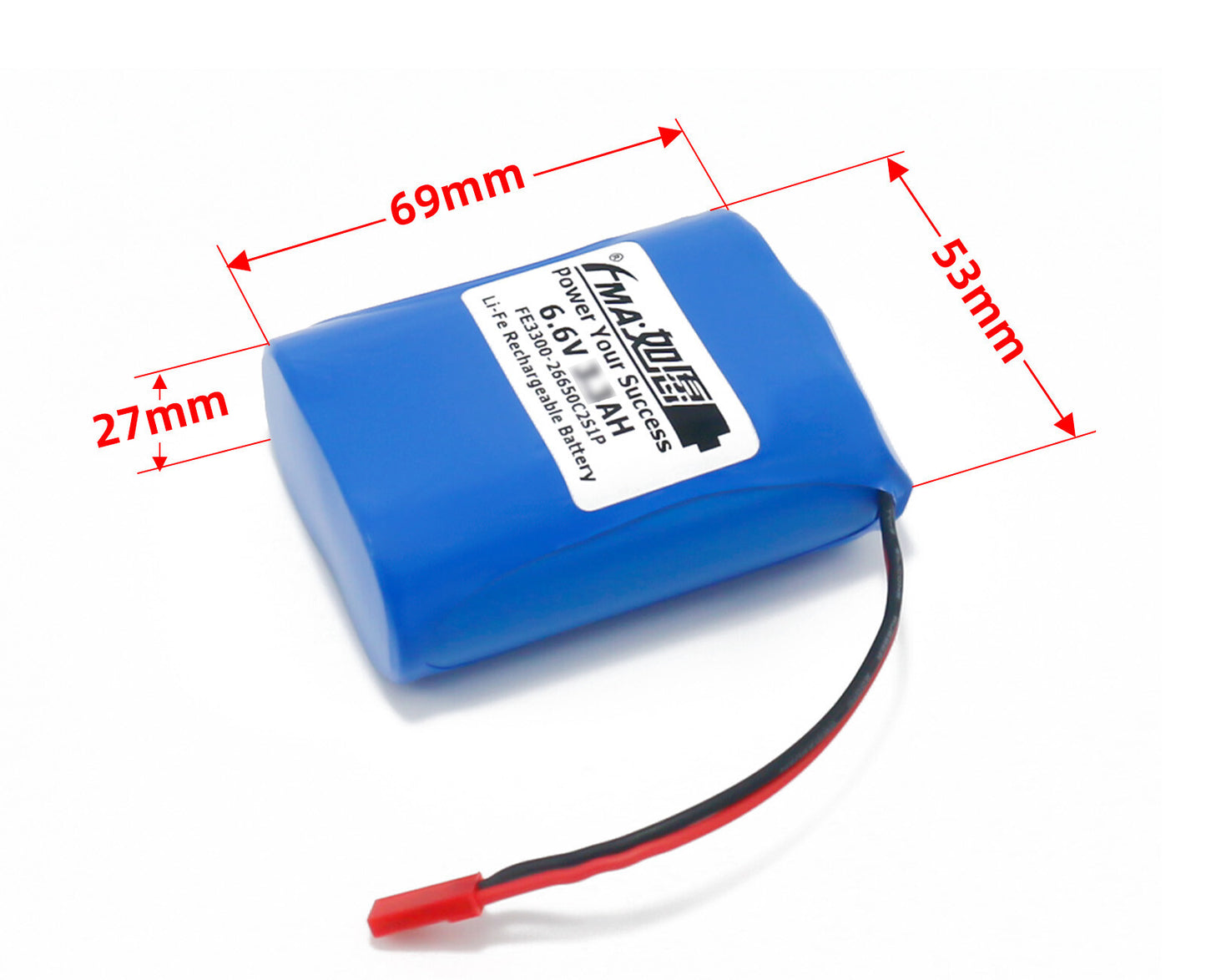 LiFe Battery 6.6V 3.4AH Like Lead Acid 6V Cell for Security Alarm Baby Car Toy