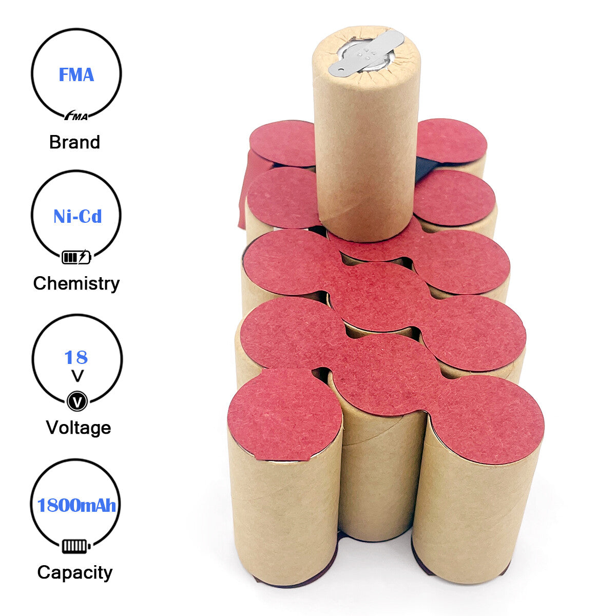 FMA 18V 1.2-3Ah Ni-MH Rechargeable Battery for power Tools Electric Drill