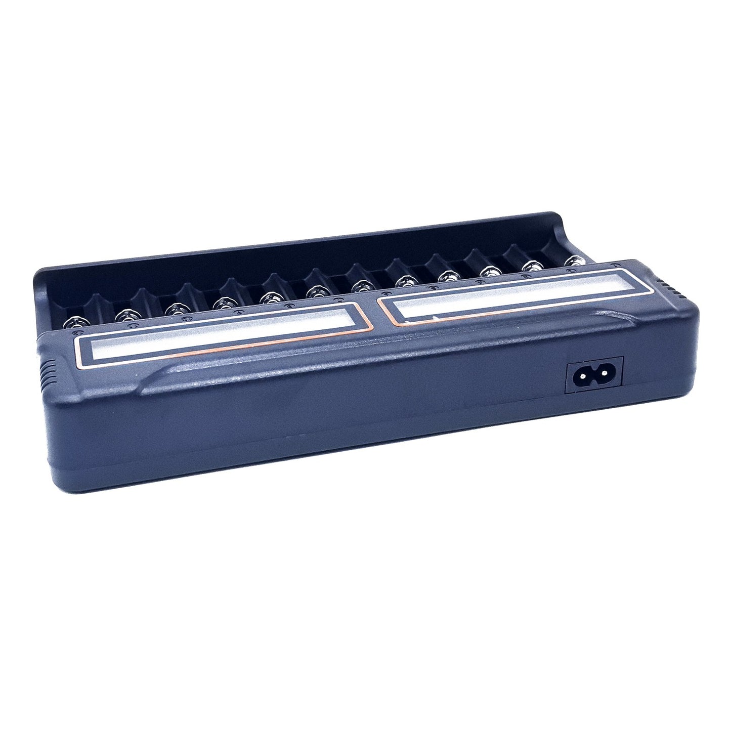 12-Slot Universal Battery Charger for 1.2V Ni-MH/Ni-Cd (A/AA/AAA) and 3.6V Li-ion (14500/16340/17670) Rechargeable Batteries