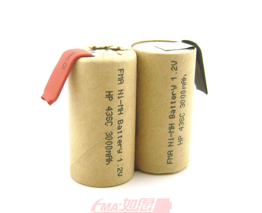 2.4V / 3.6V Ni-MH/Ni-Cd SC Cell Battery Pack DIY for Power Tools (Multiple Capacities)